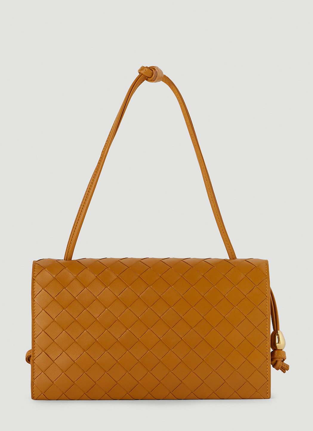 Bottega Veneta Intrecciato bag Hand bag sholder bag orange brown Leather  beauty