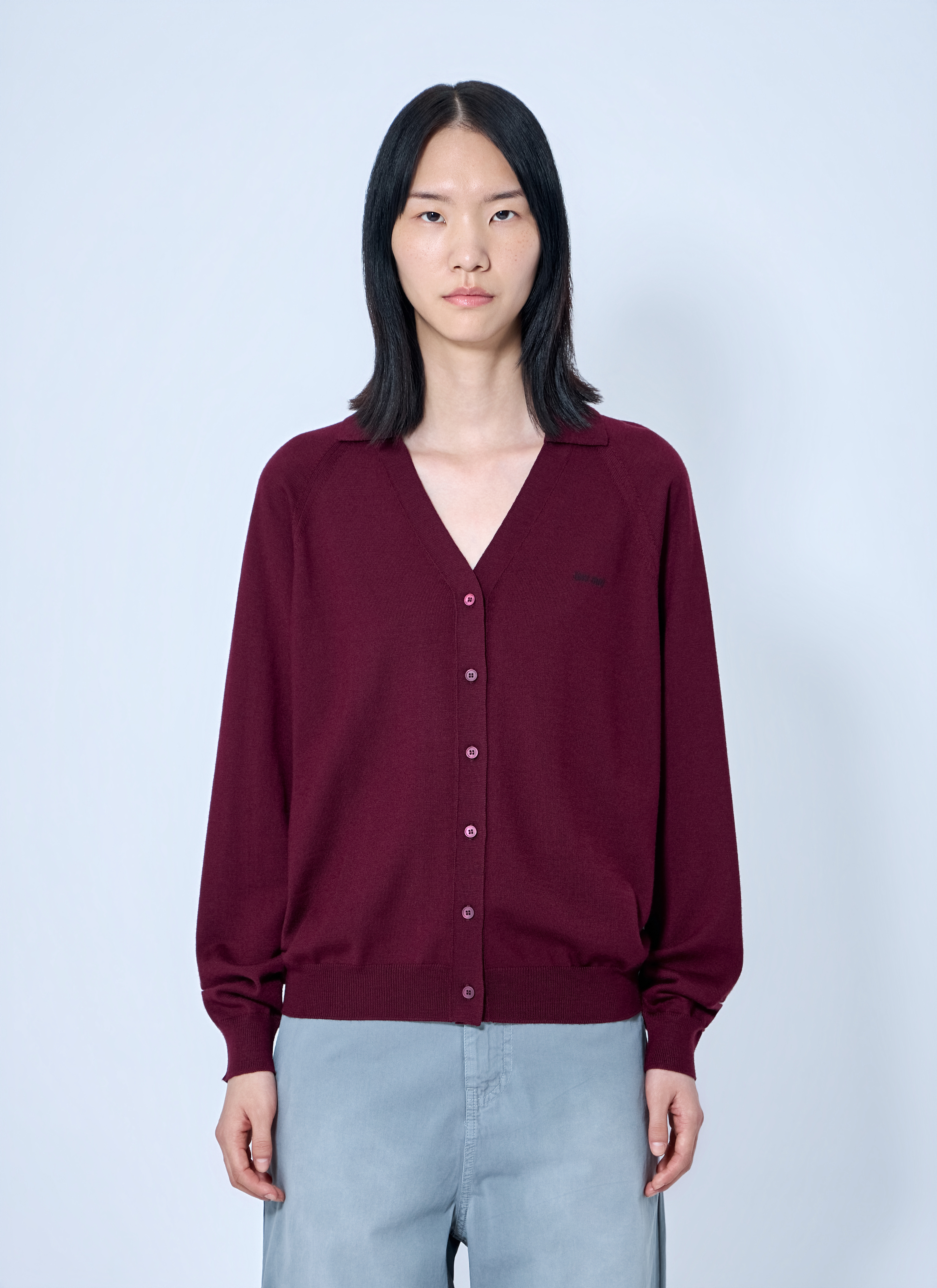 Miu Miu Miu Miu Knit Cardigan with Logo