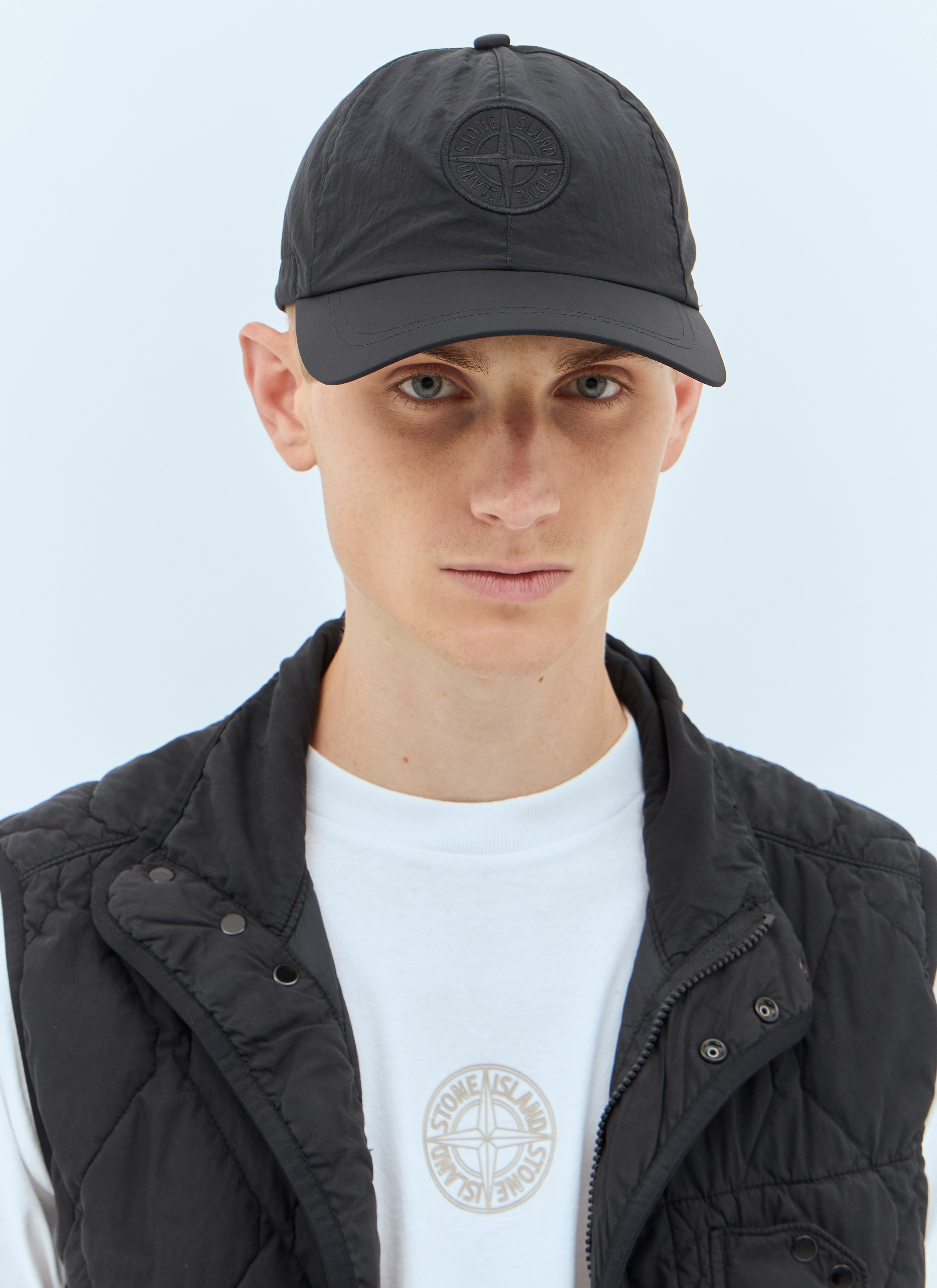 Stone Island Men s Logo Embroidery Baseball Cap in Black LN CC