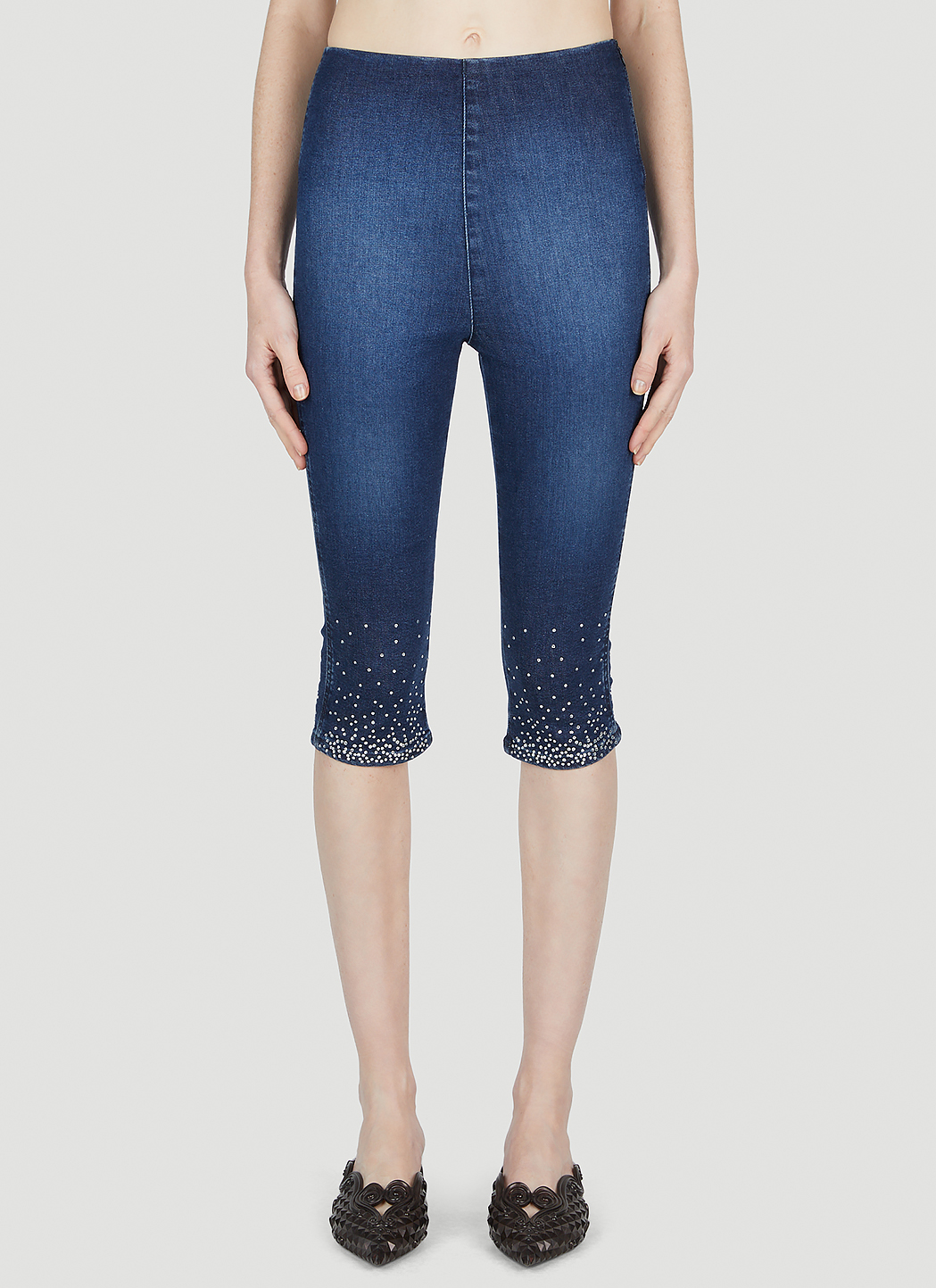 Embellished Capri Jeans