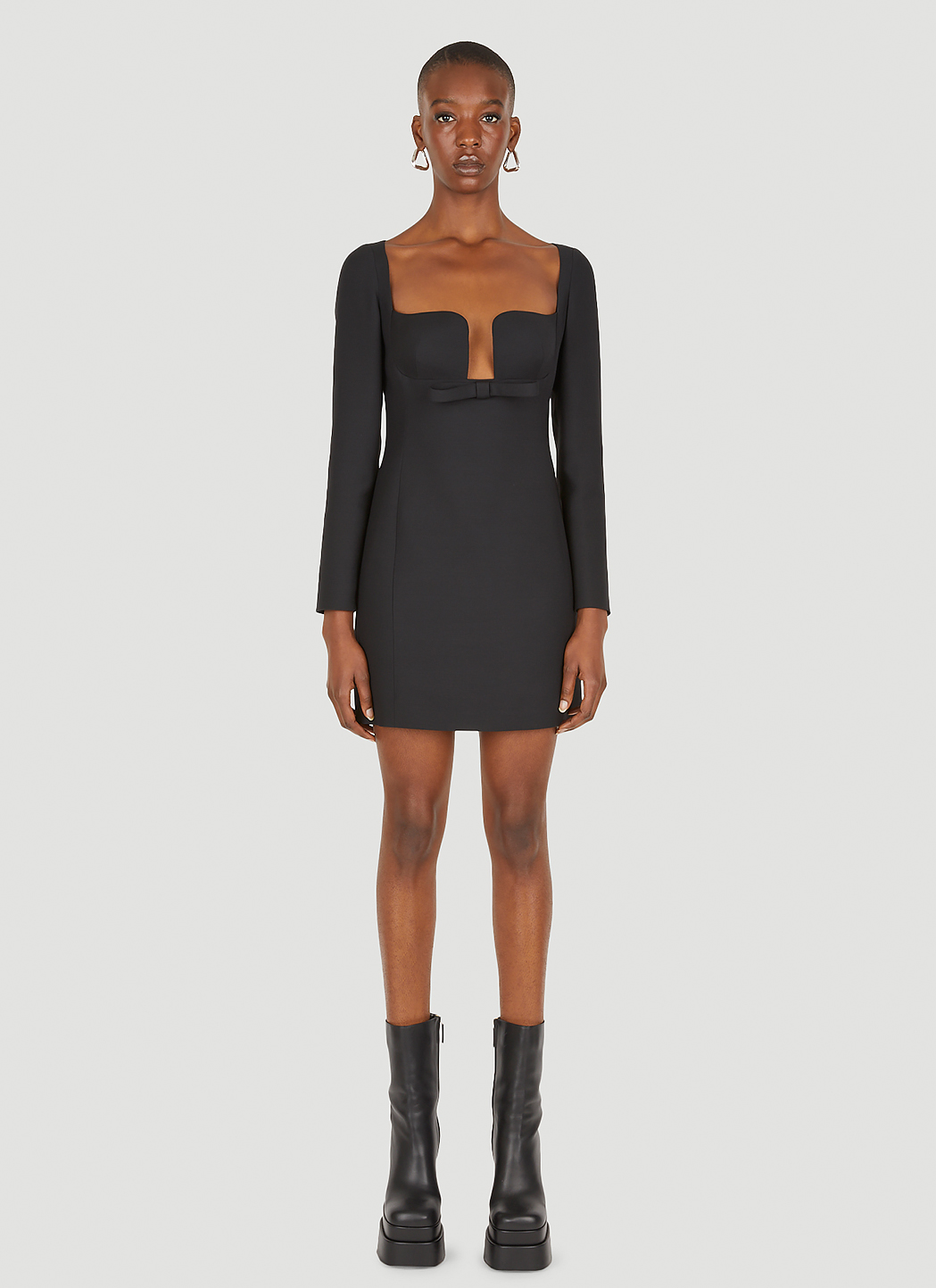 Crepe Couture Cut Out Mini Dress