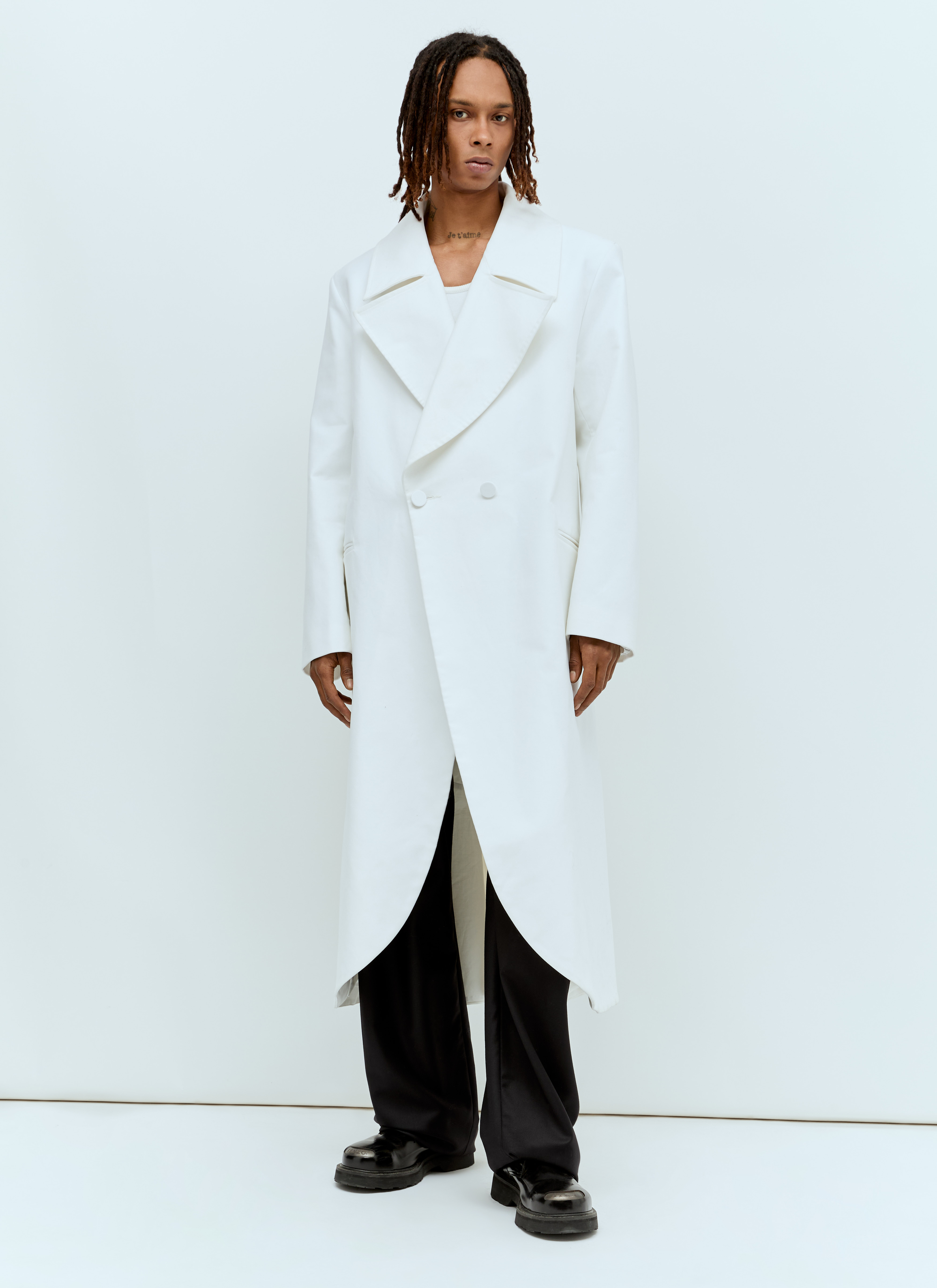 AARON ESH Double Button Jacket ダブル　ジャケット Aaron Esh Men's' Double Button Coat in White | LN-CC®