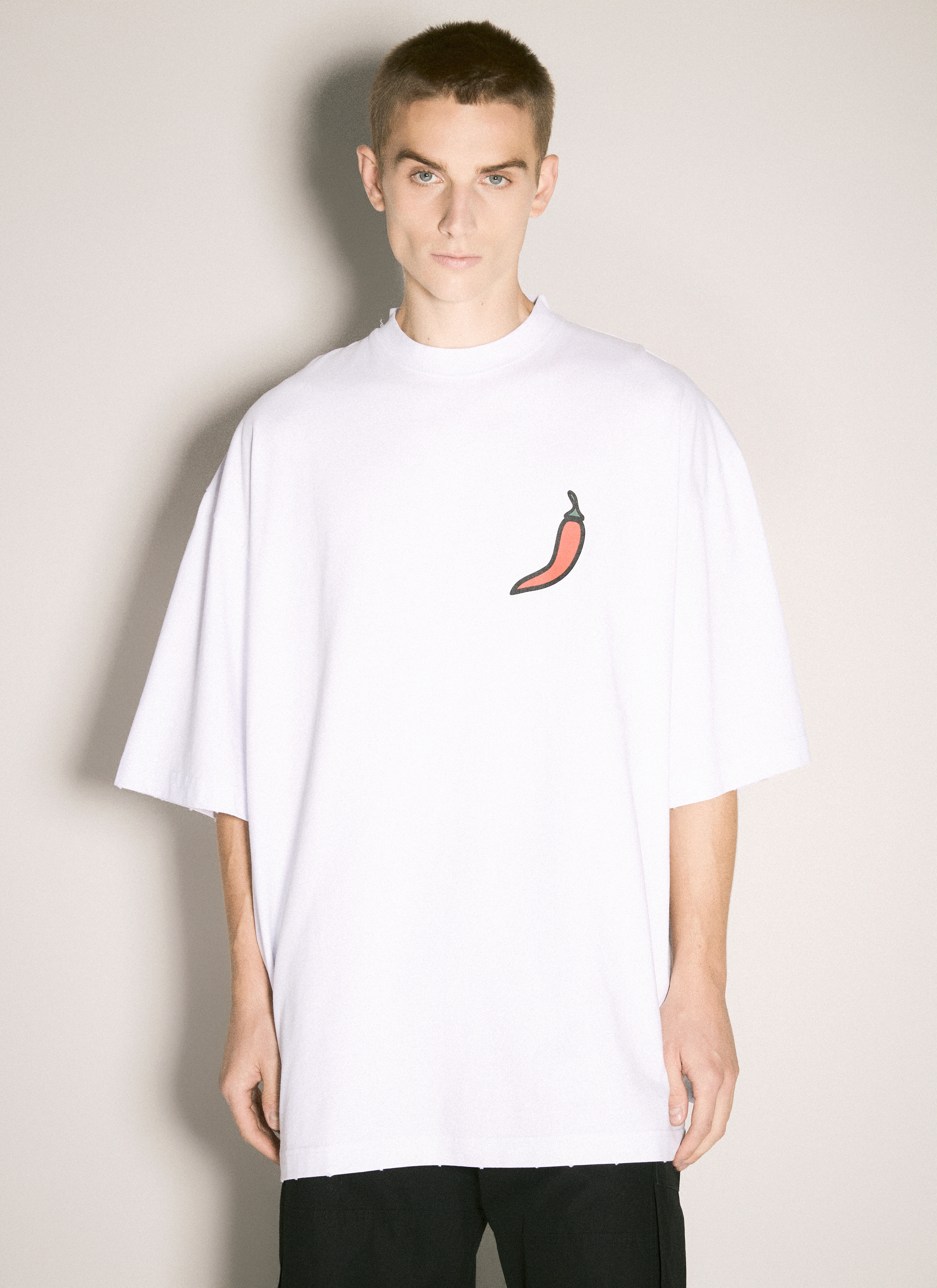 032c【高品質な素材☆ON FIRE OVERSIZED T-SHIRT 】 ON FIRE