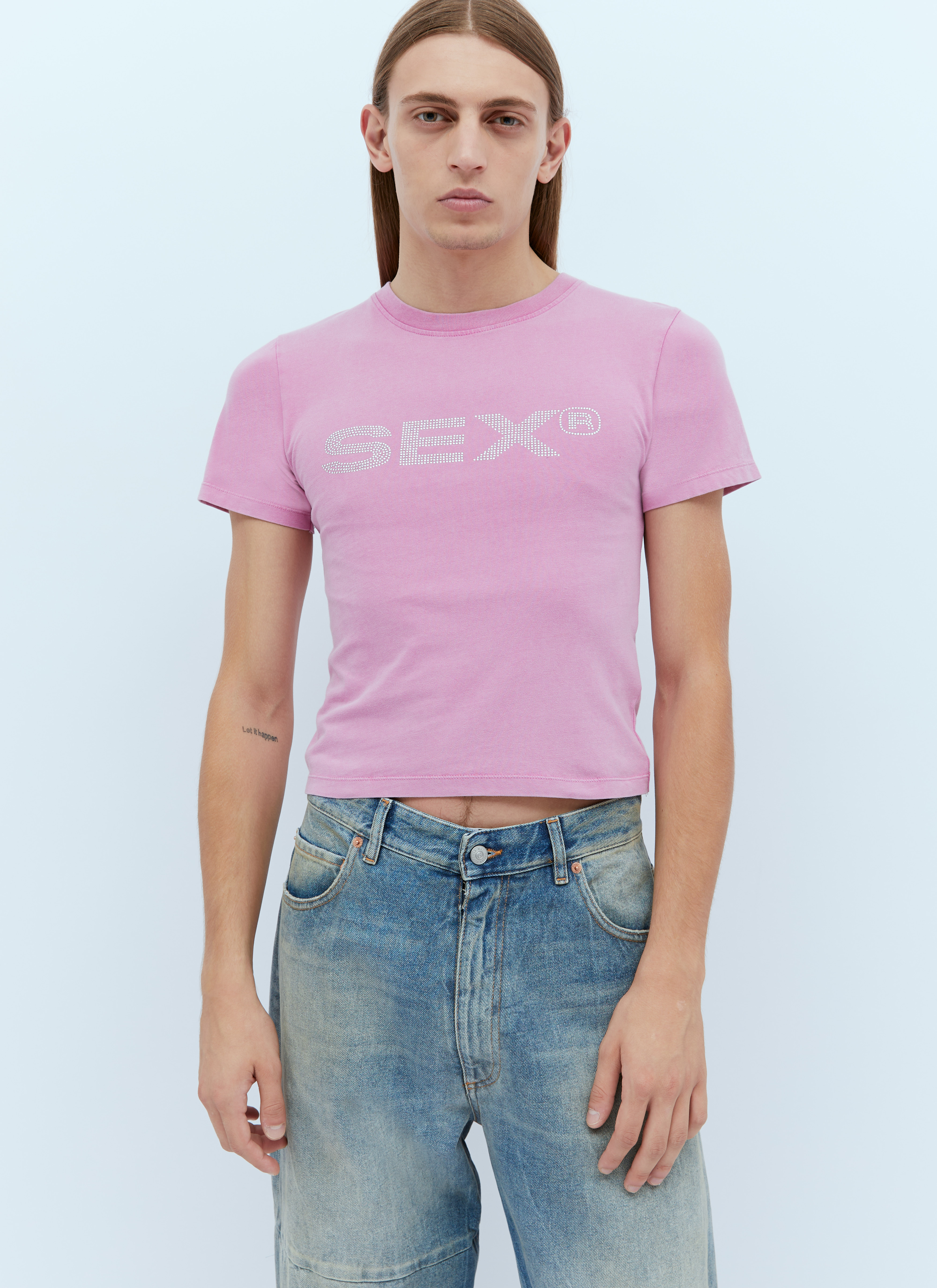 Carne Bollente Men's' All You Want isT-Shirt in Pink | LN-CC®