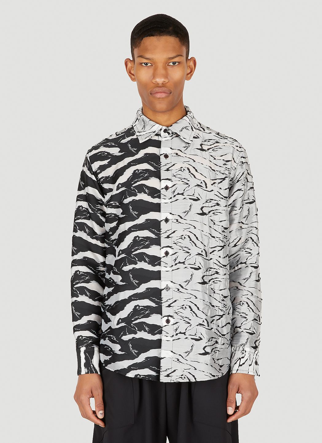 Bicolour Jacquard Shirt