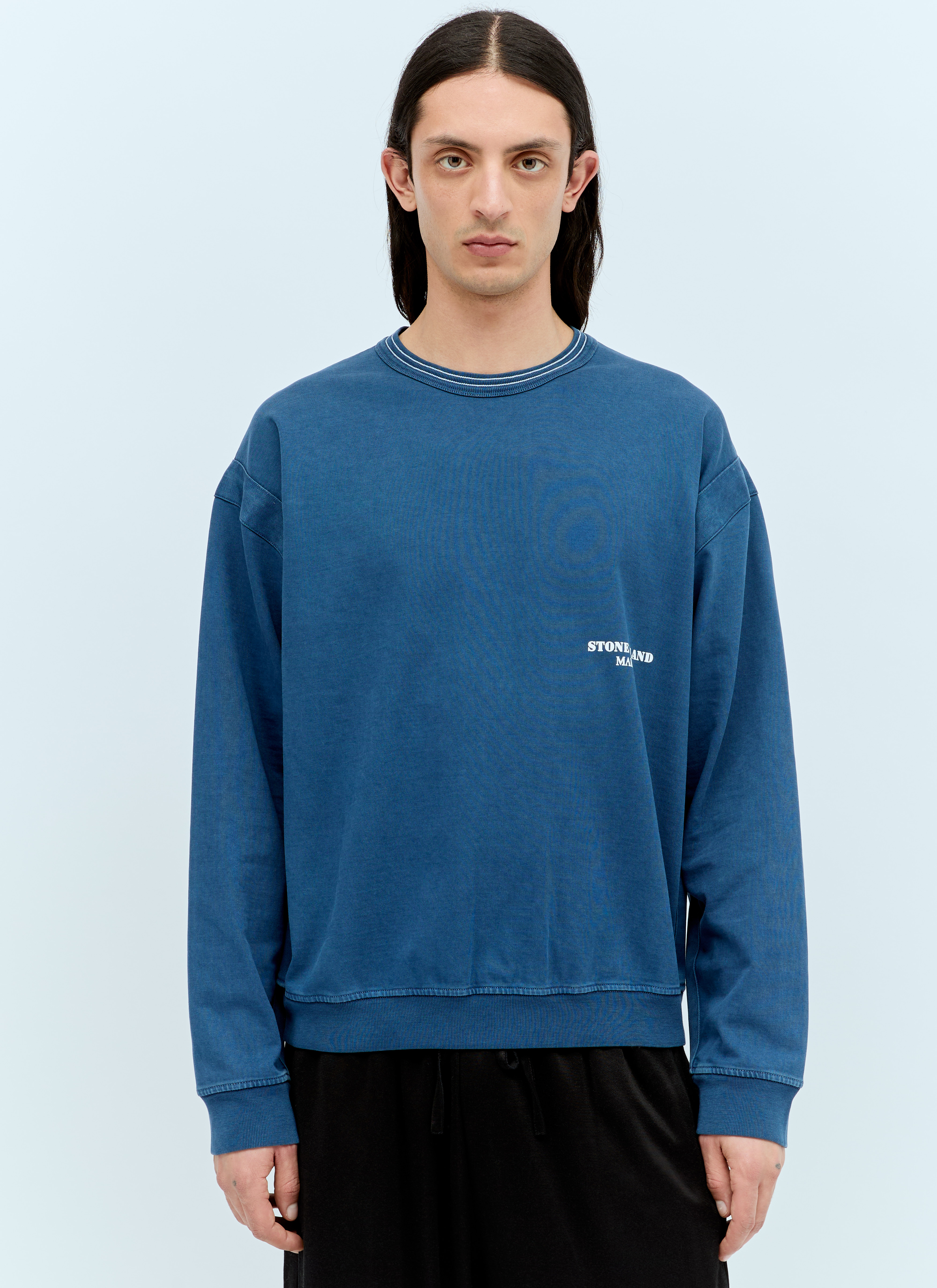 STONE  | MARINA LOGO SWEATSHIRT [正規品/関税込] STONE ISLAND crew neck sweatshirt 'Marina' orange | BRAUN