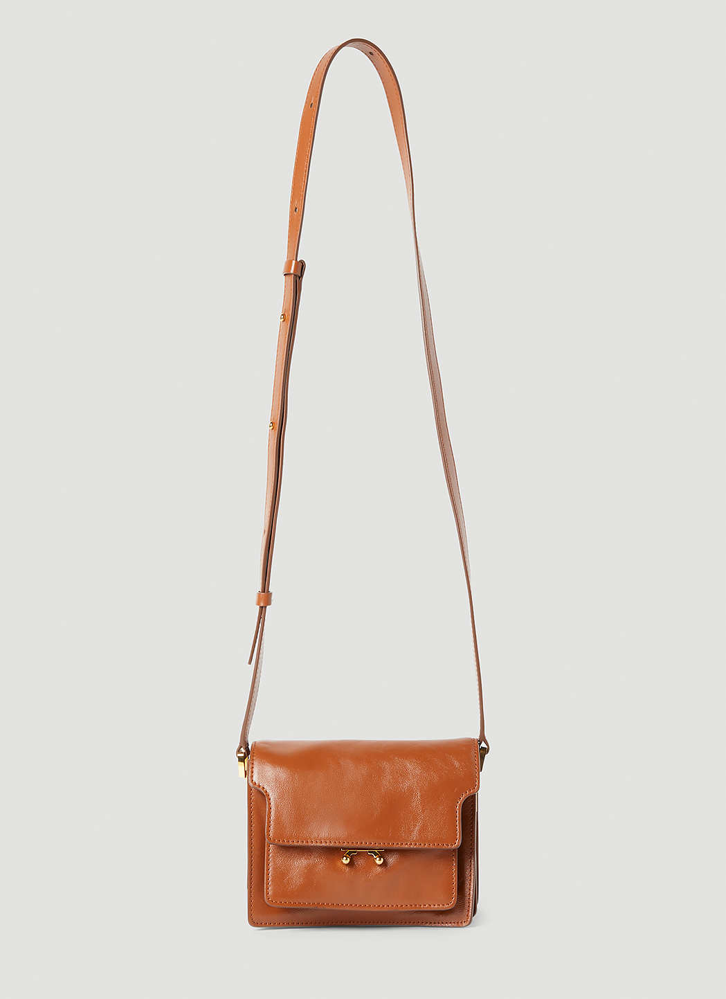 Marni Brown Mini Soft Trunk Bag