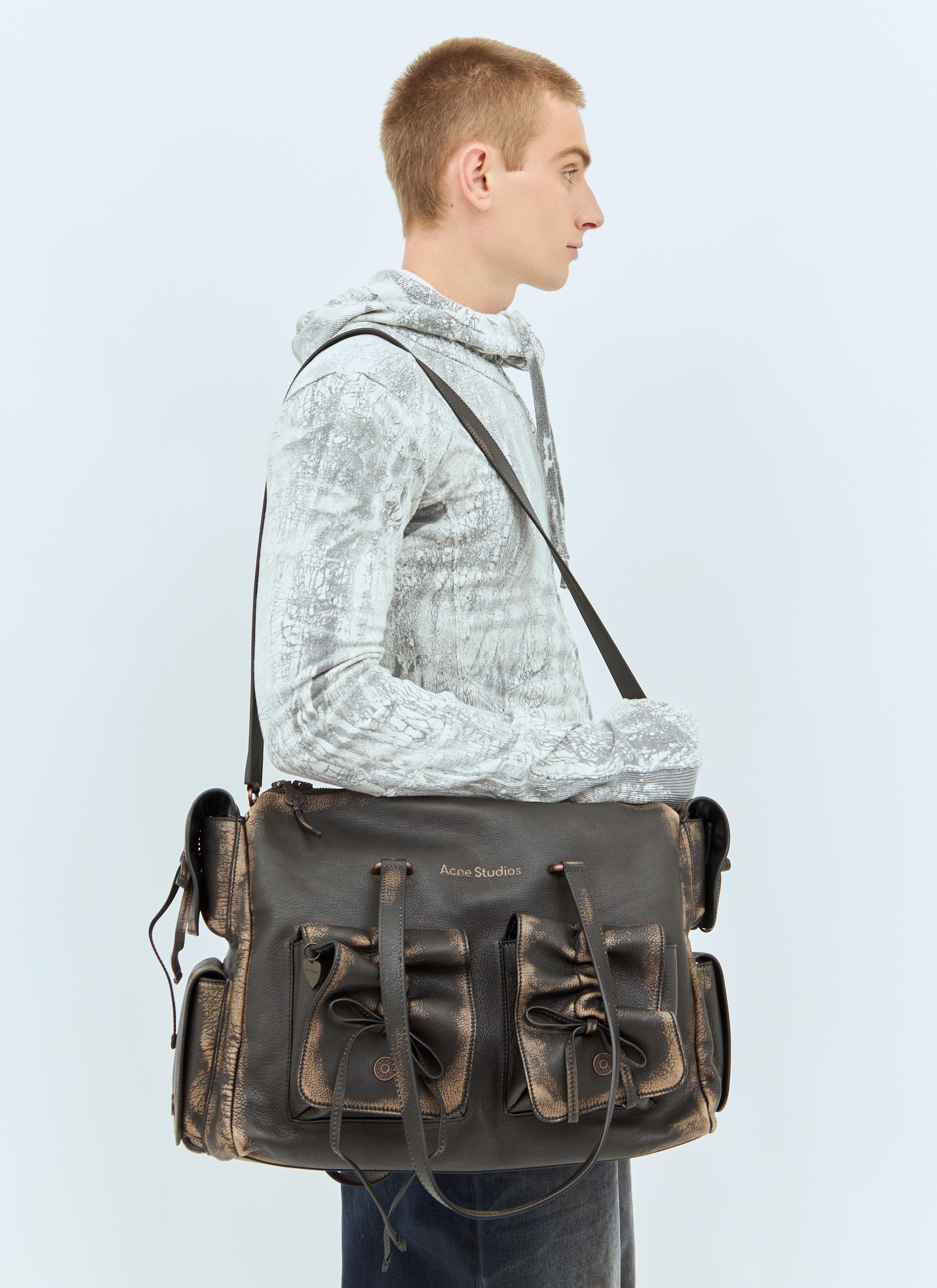 Acne Studios Men's' Multi-Pocket Tote Bag in Brown | LN-CC®