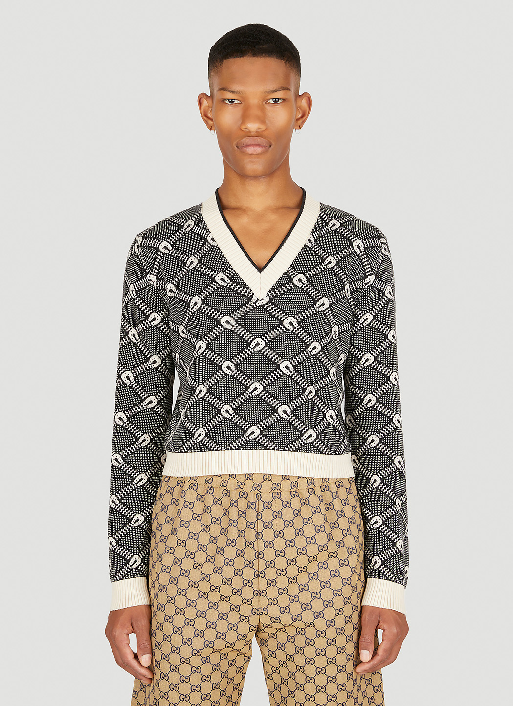 Horseshoe V-Neck Sweater