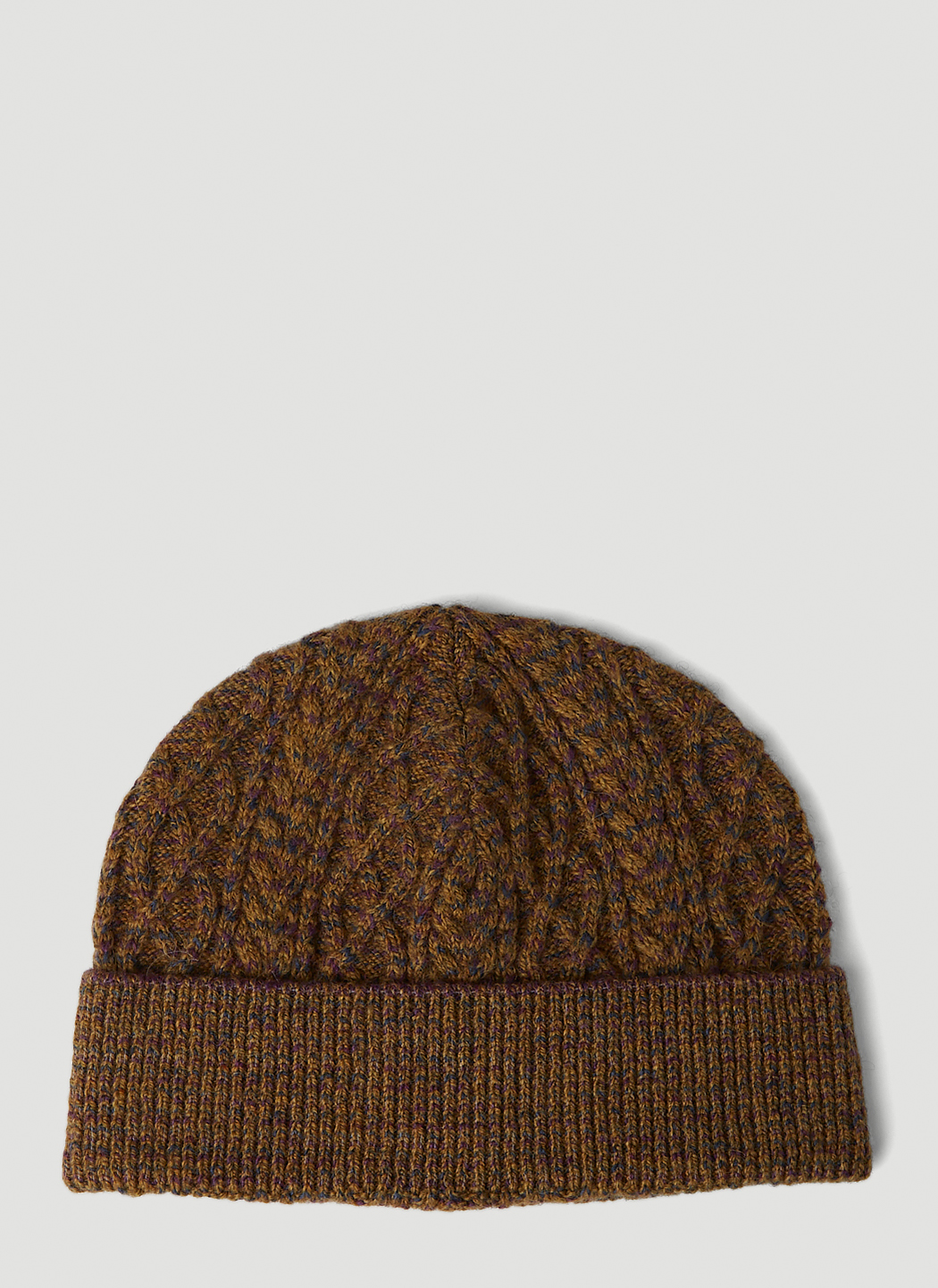Mixed Knit Beanie Hat