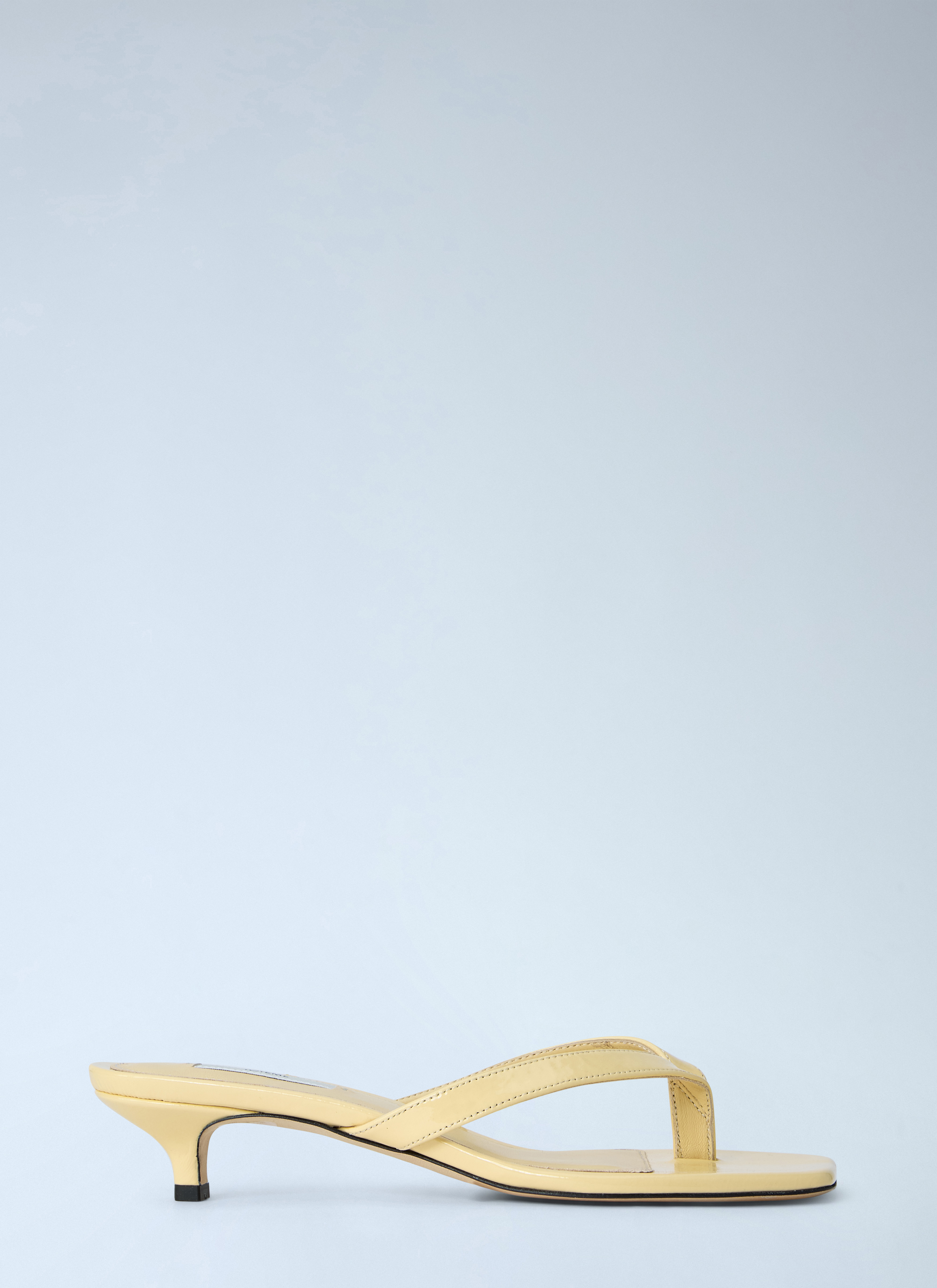 Toteme Women's Yellow Naplack Heeled Flip Flops - Woman Sandals Eu - 39