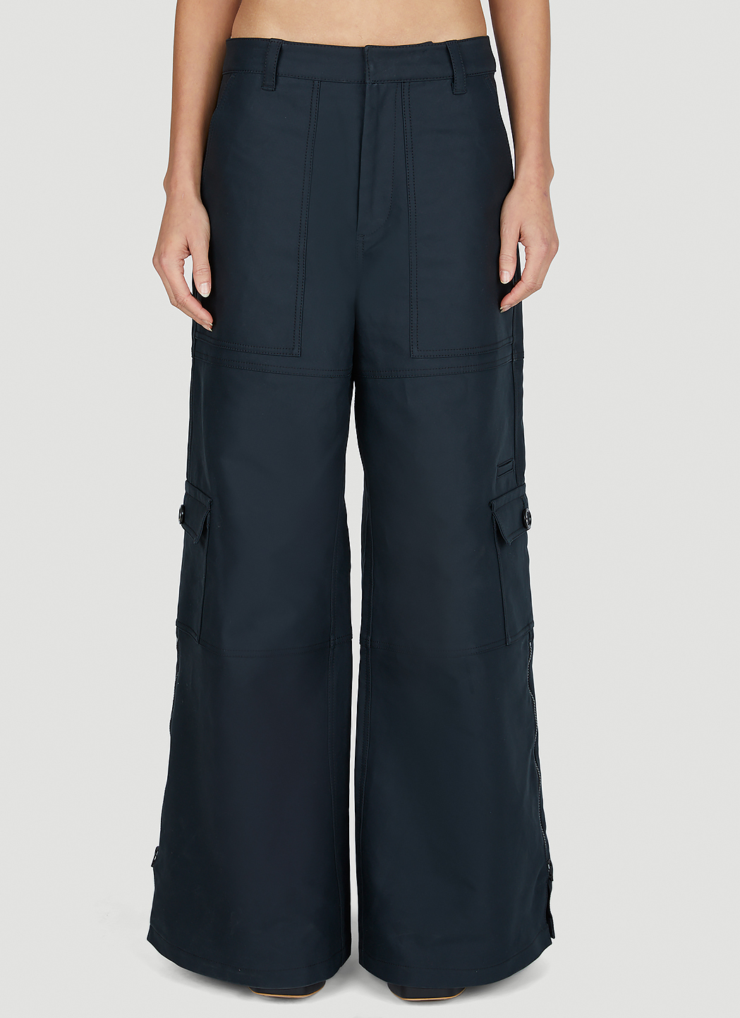 Marc Jacobs Women's Wide Leg Cargo Pants in Black