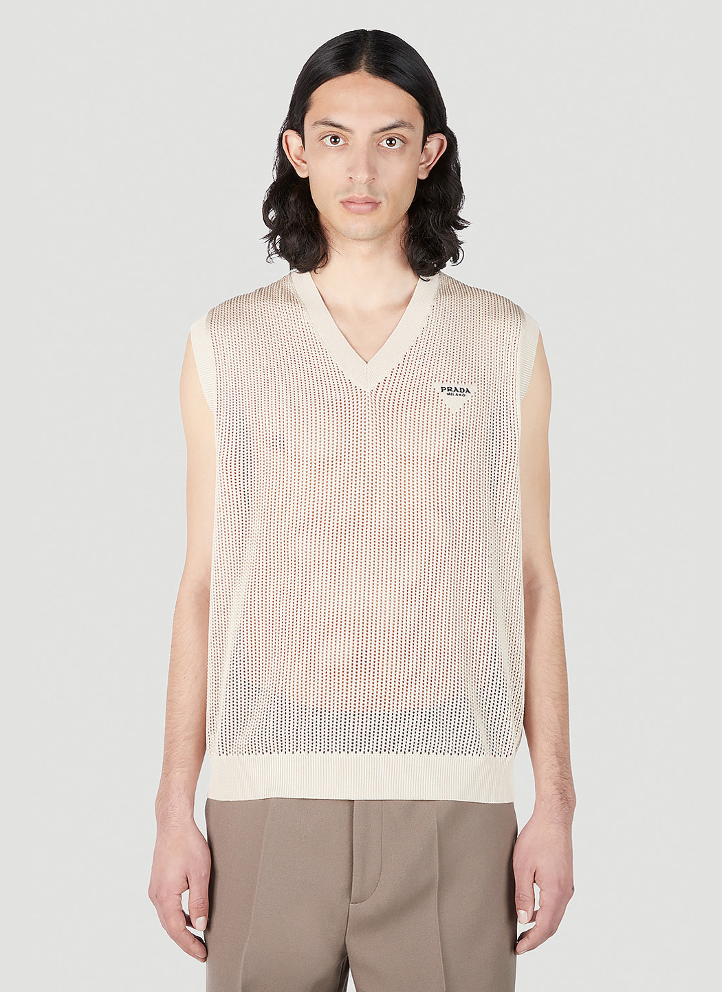 Logo Plaque Knit Vest
