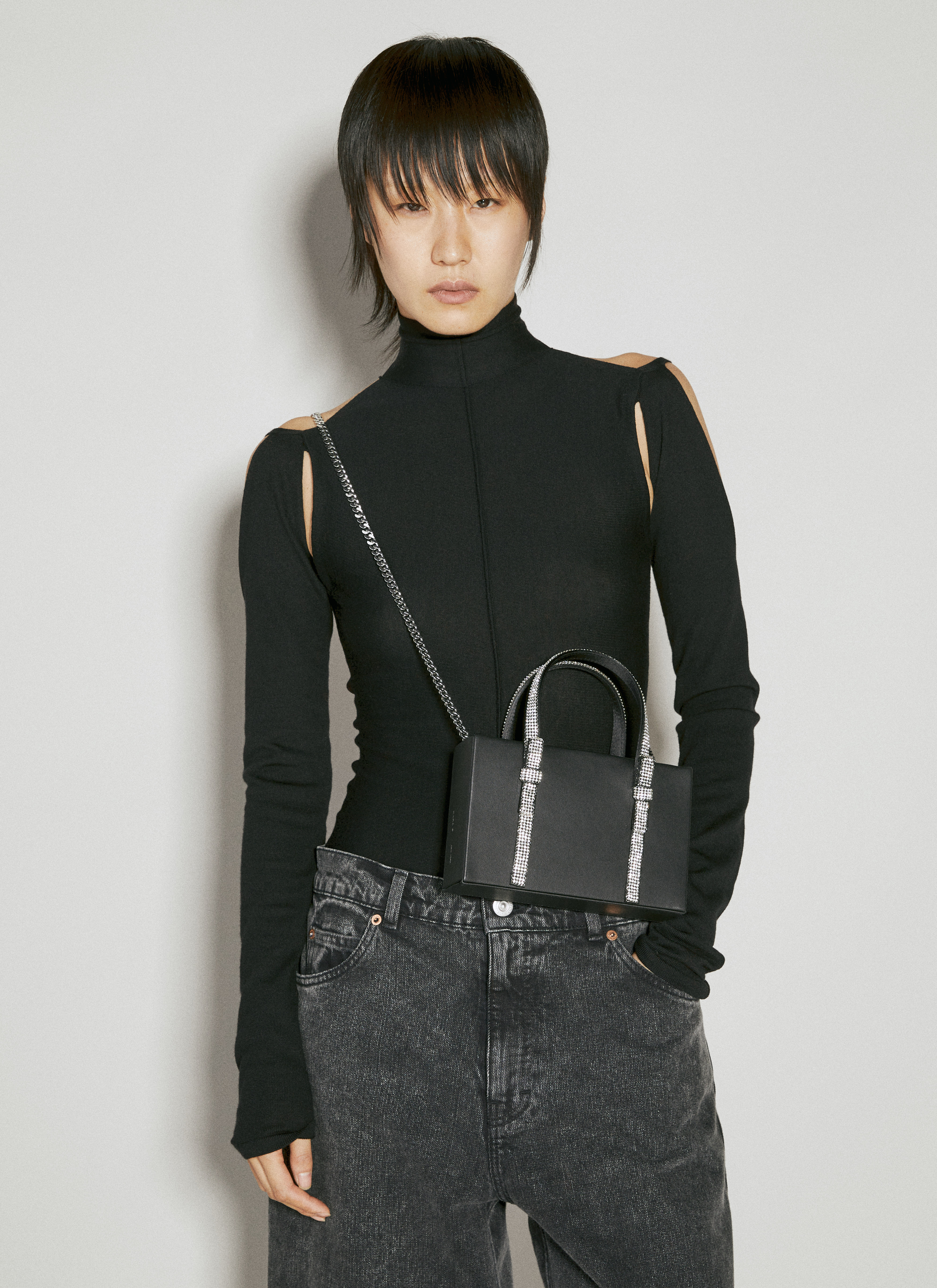 トートバッグ KARA Bow Midi Handbag - Kara - Leather - Black KARA Women's' Bow Midi Tote Bag in Black | LN-CC®