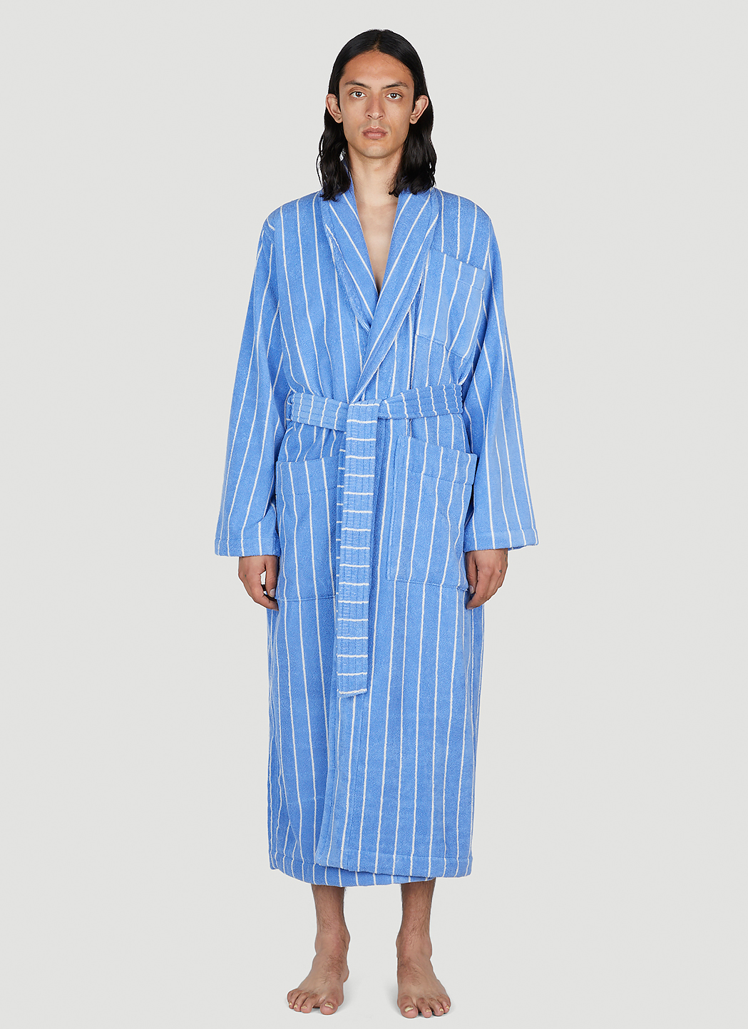 Striped Hooded Bath Robe