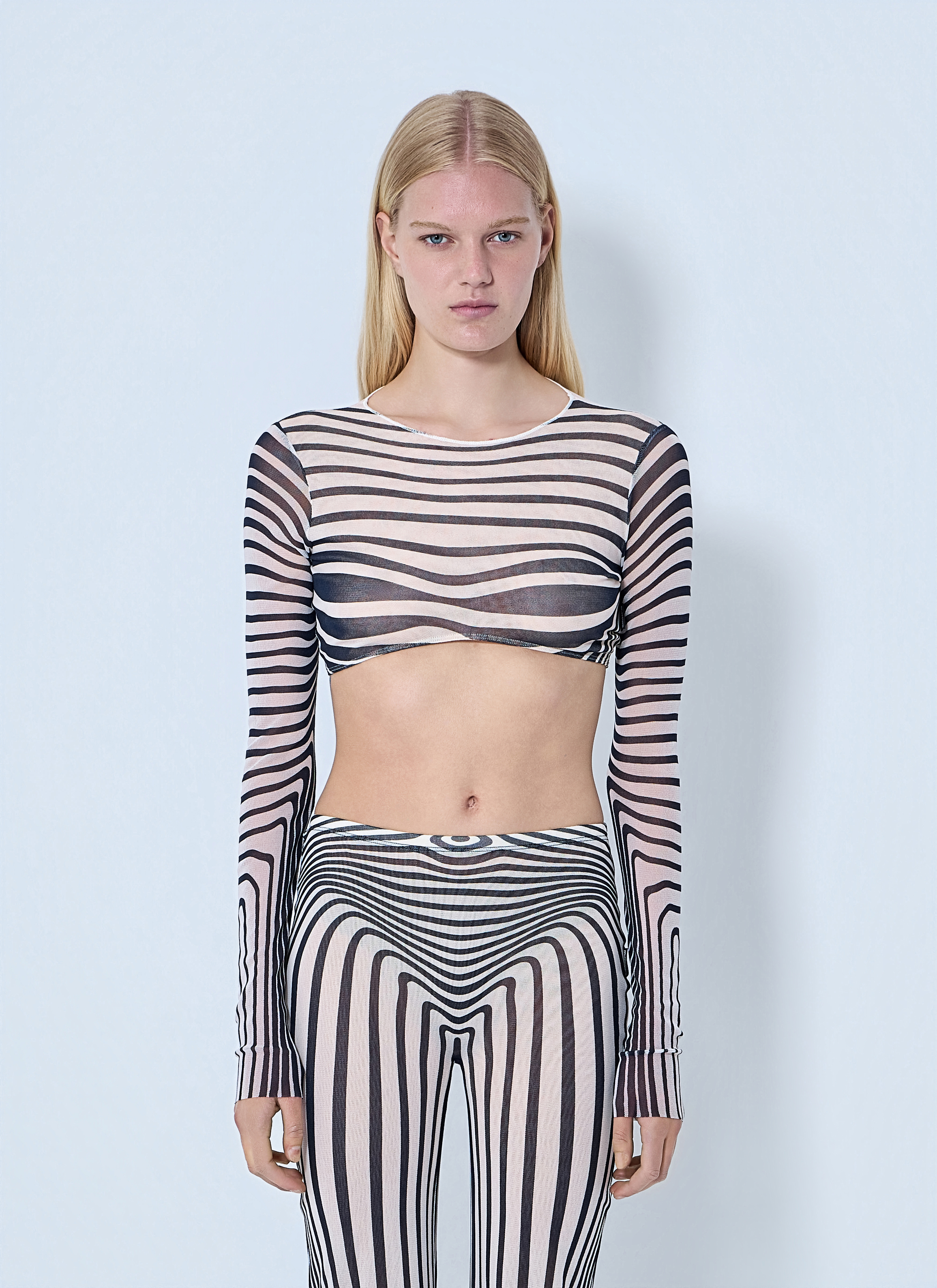 jean paul gaultier リブ 40サイズ オリーブ Jean Paul Gaultier Women's' Re-Edition The Body Morphing Crop Top