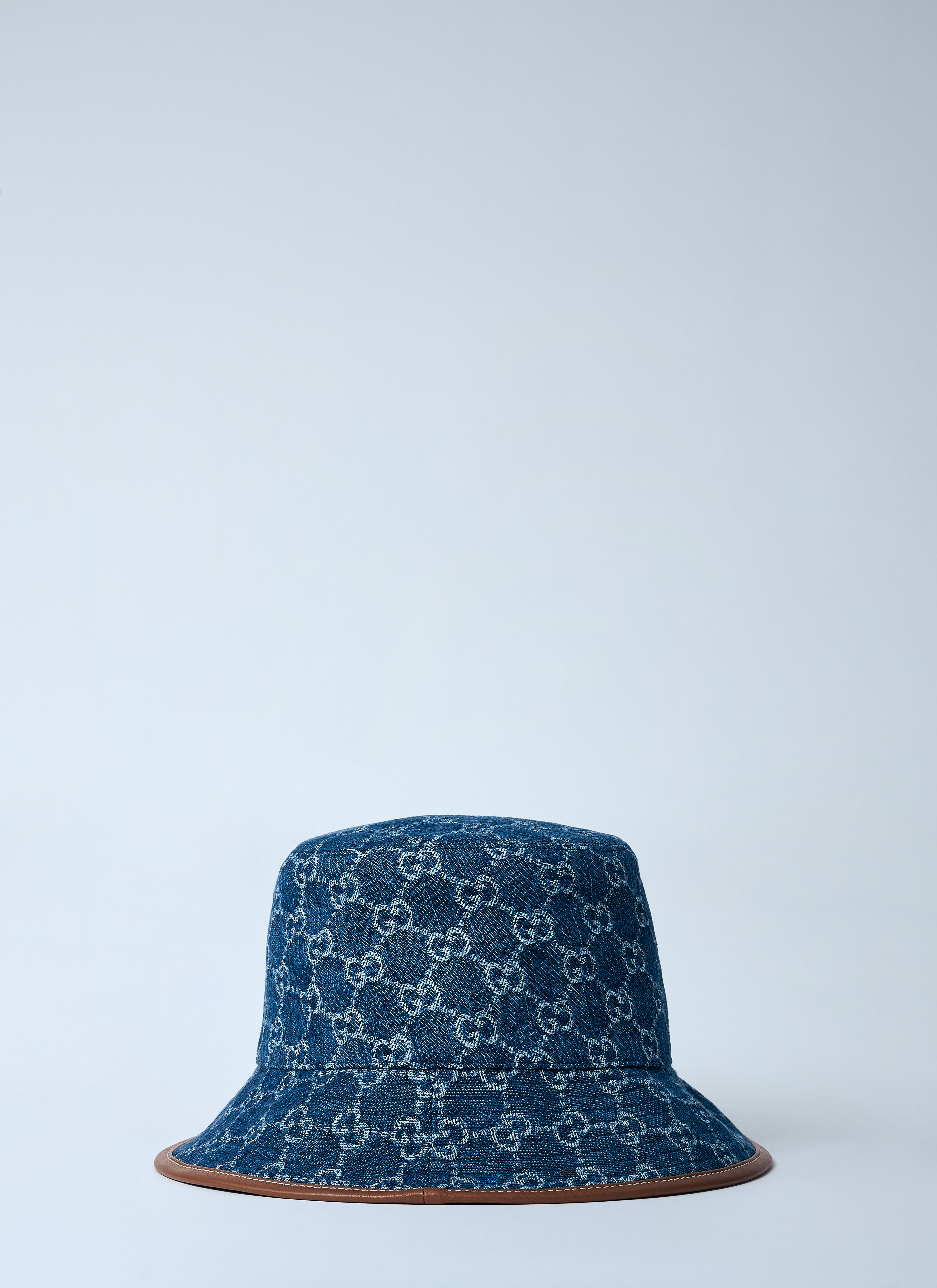 レディース | グッチ 59cm L バケハ レザー切替デニムバケットハット GG柄 GUCCI グッチ バケットハット JP GUCCI® | 帽子