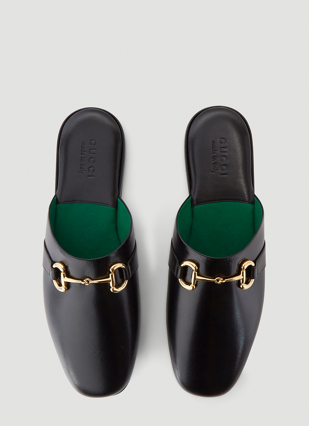 Gucci Leather Slides in Black LNCC