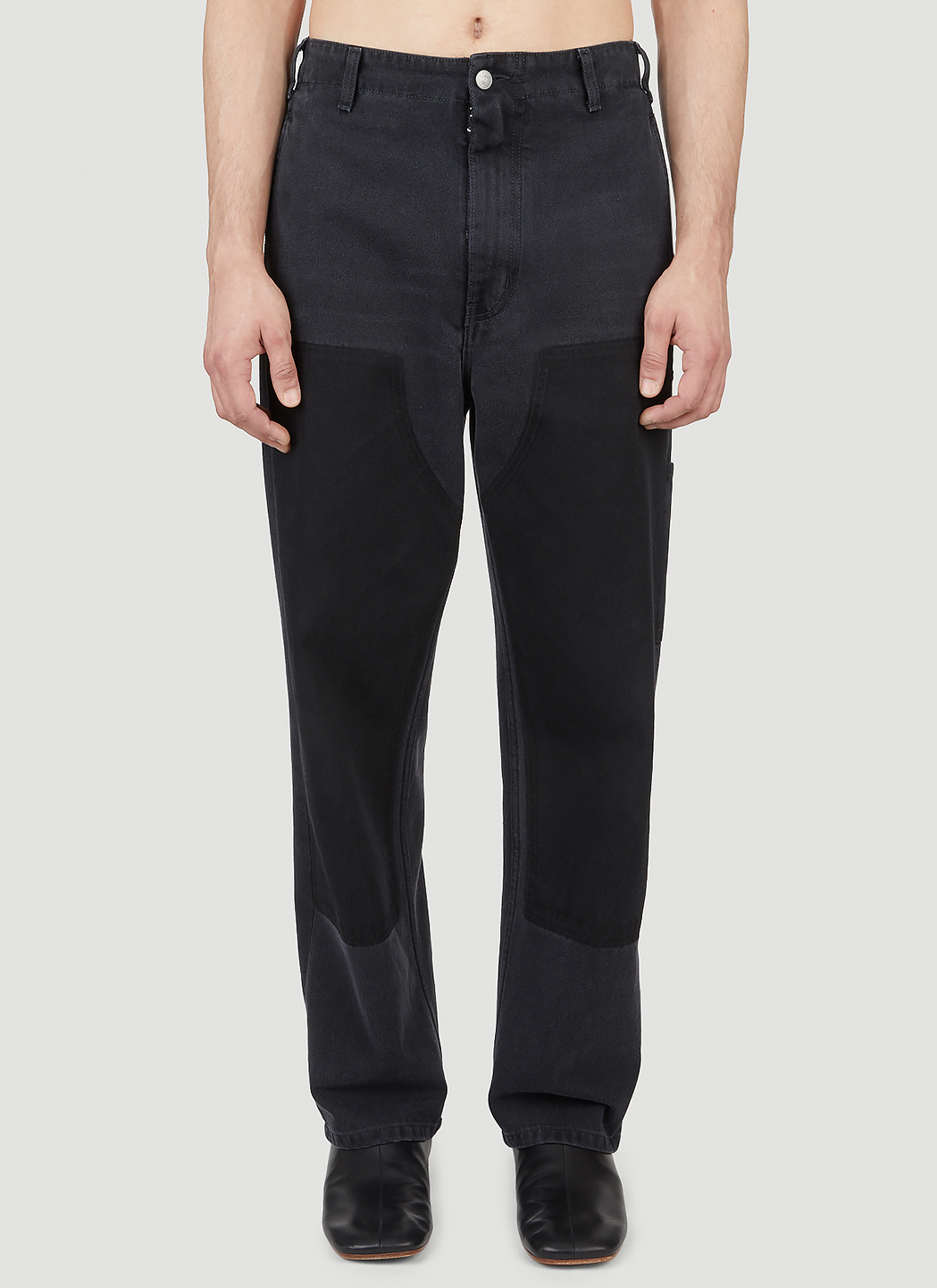 MM6 Maison Margiela Denim Trousers in Black | LN-CC