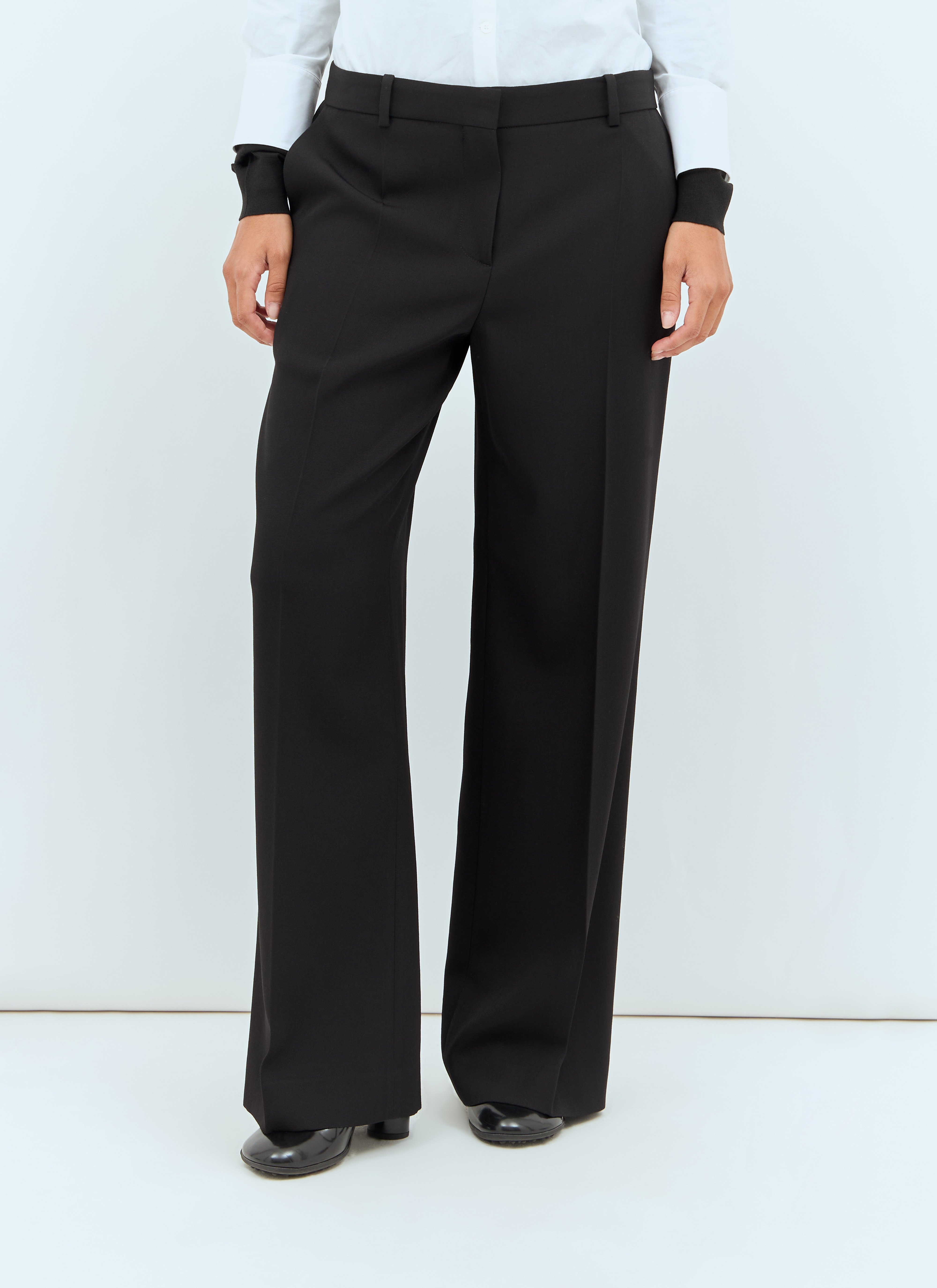 【関税&送料込】The Row Black Wool Trousers The Row Black wool trousers | TheDoubleF