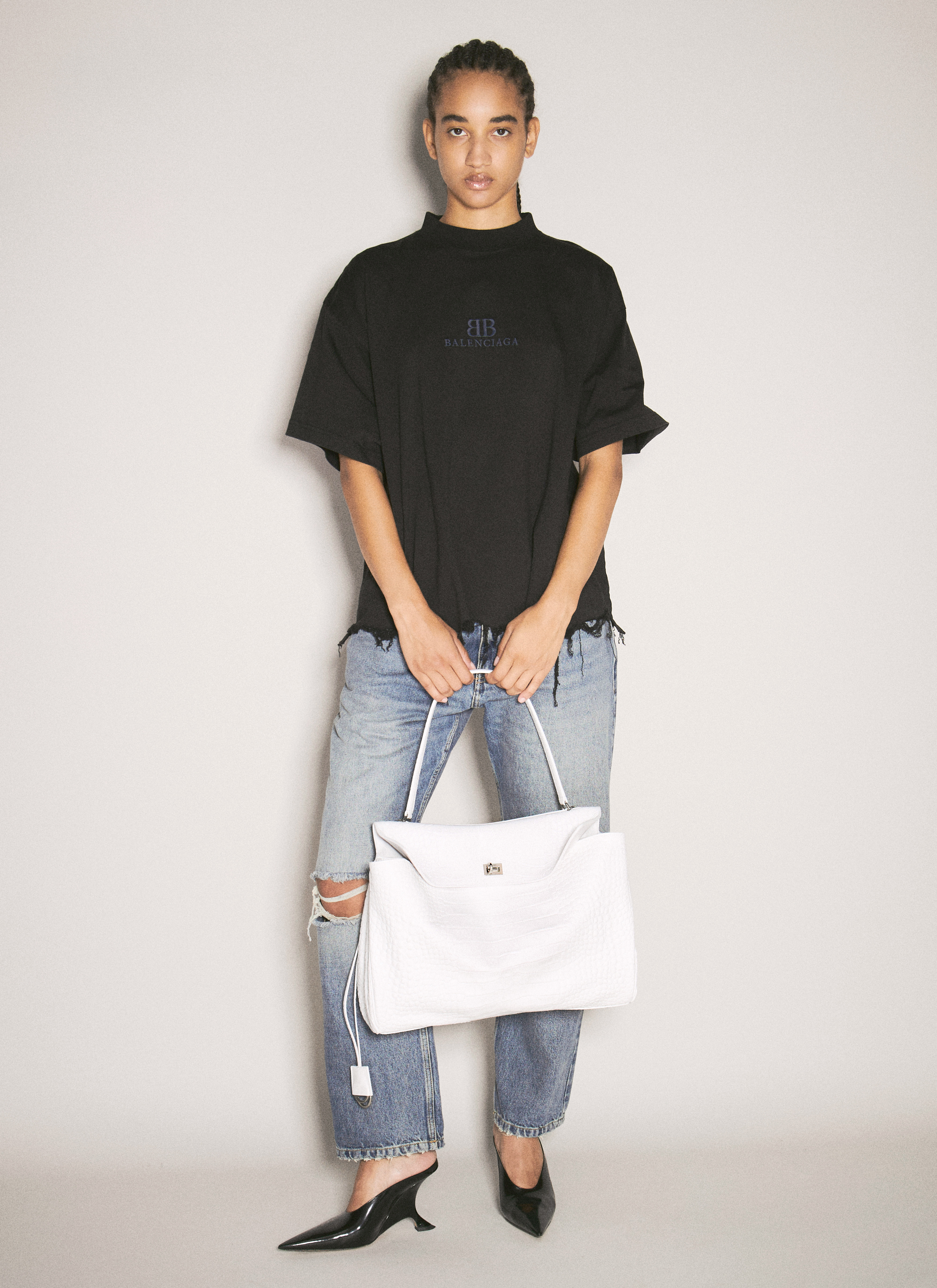 Balenciaga Women's' Rodeo Large Handbag in White | LN-CC®