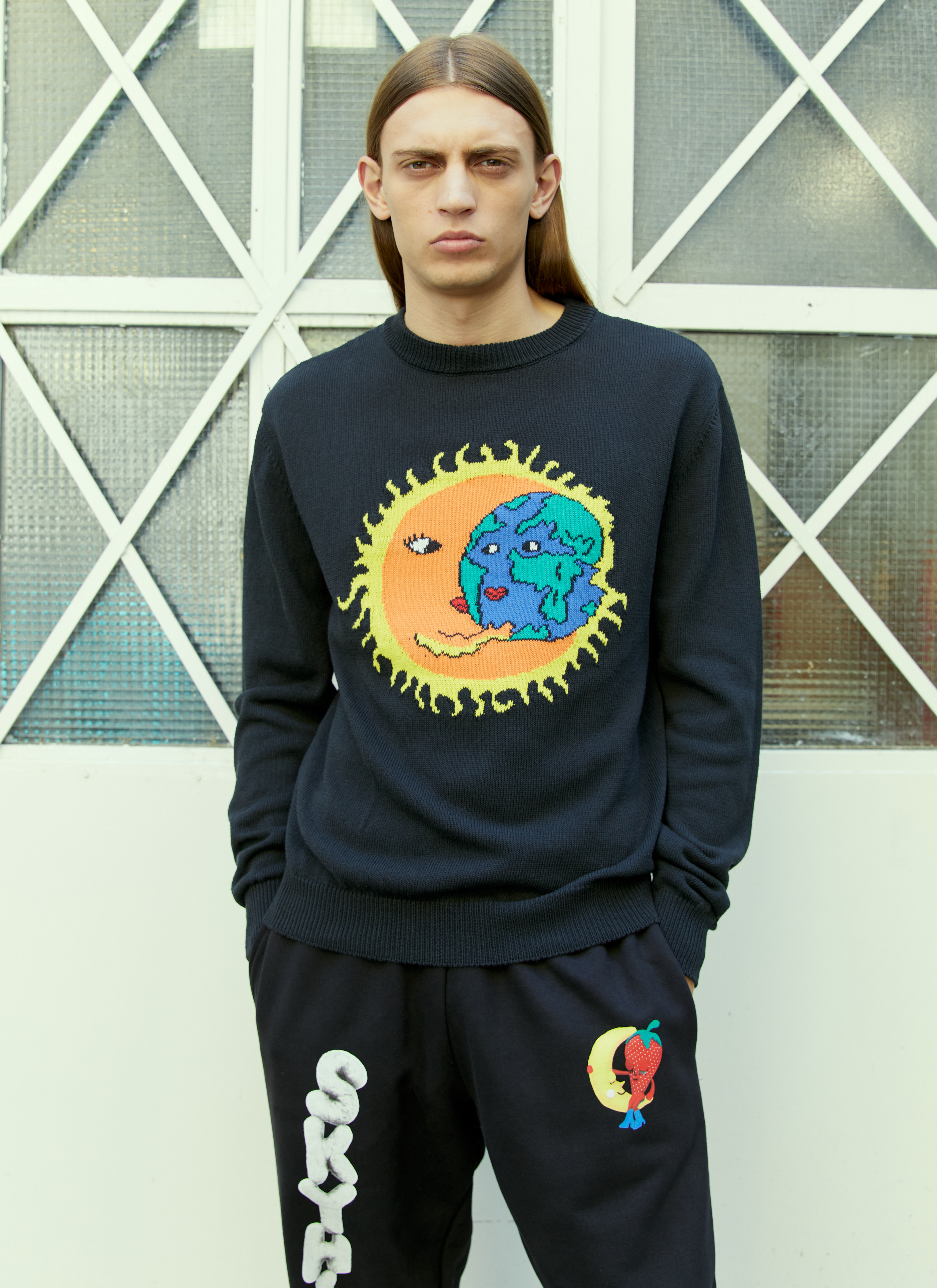 Sky High Farm Workwear レディース ロゴ刺繍ニットセーター の