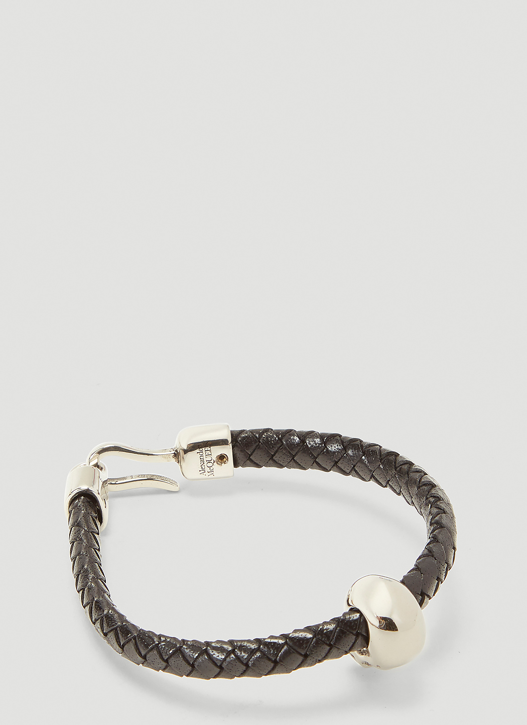 Woven Leather Skull Bracelet