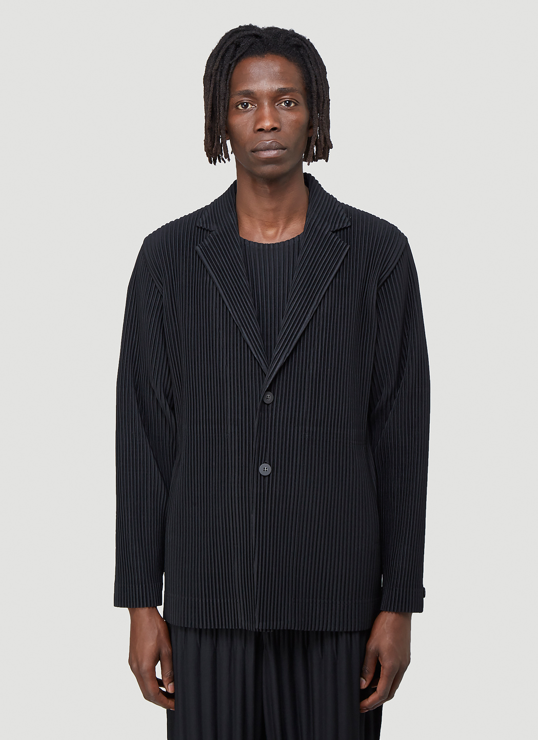 issey miyake pleated blazer