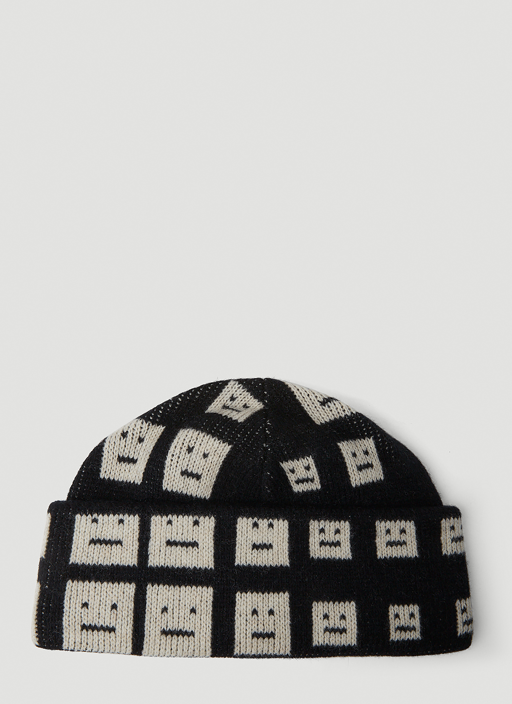 Checkerboard Face Beanie Hat