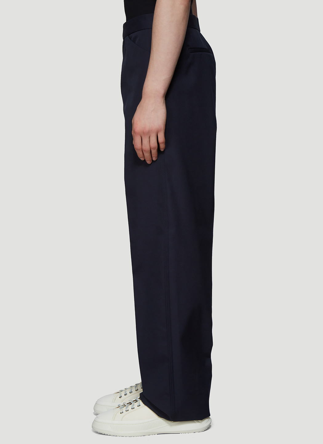 navy straight leg pants