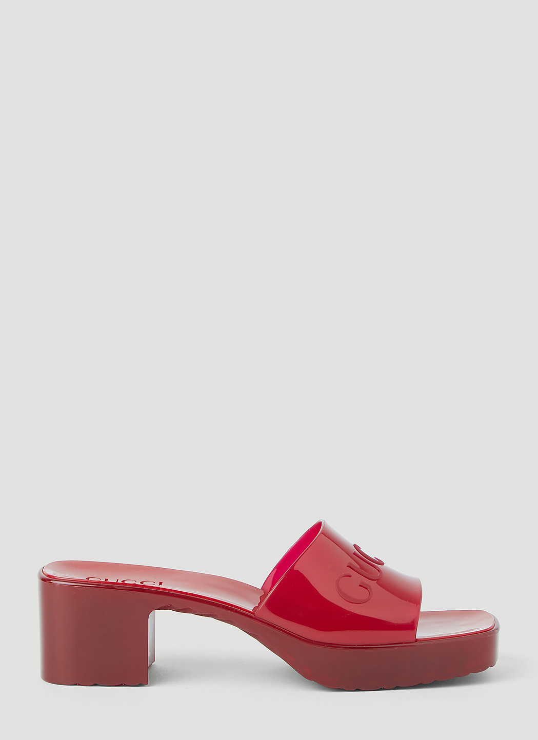 rubber gucci mules