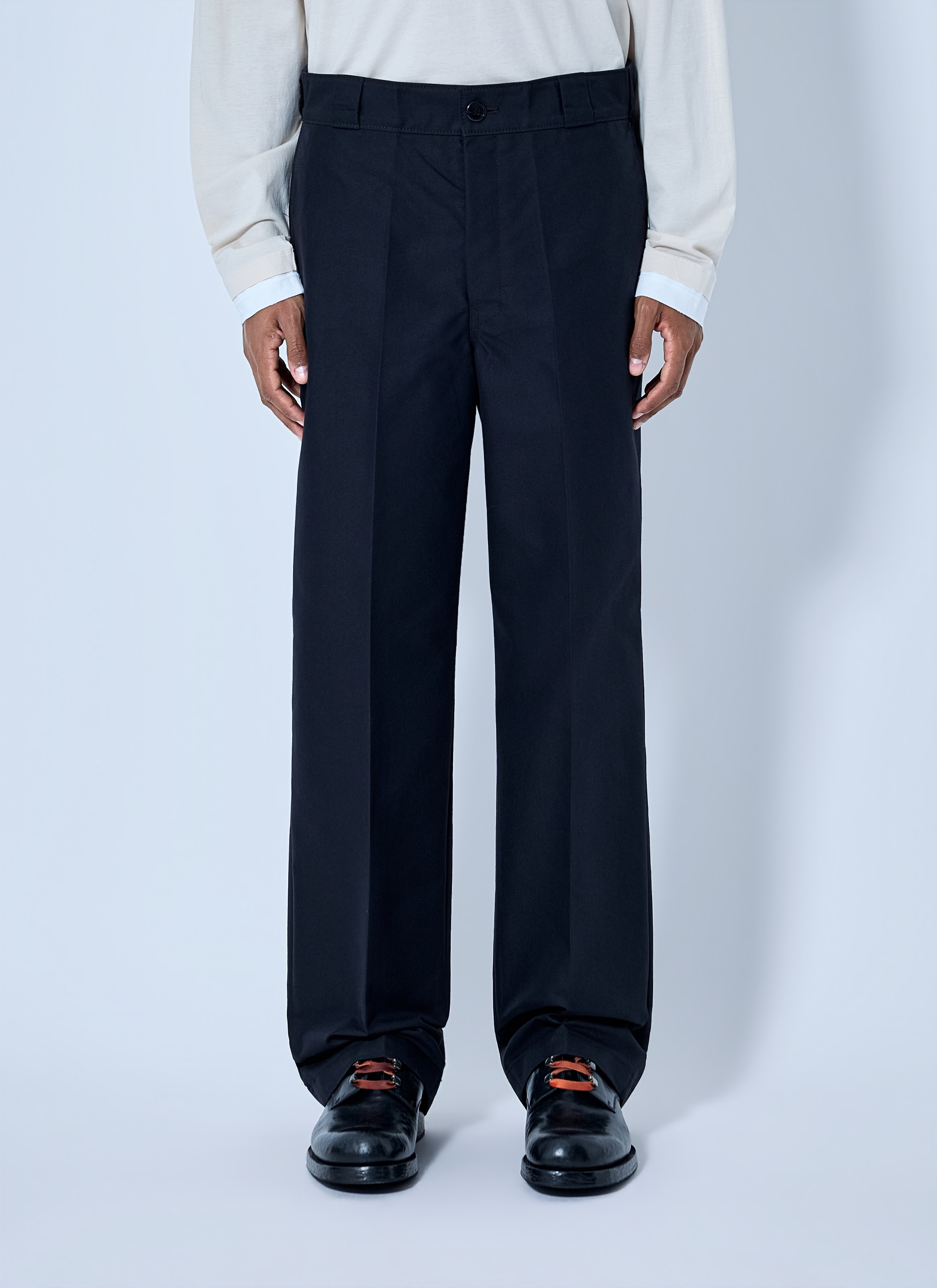 Prada Prada Canvas Logo-Plaque Trousers
