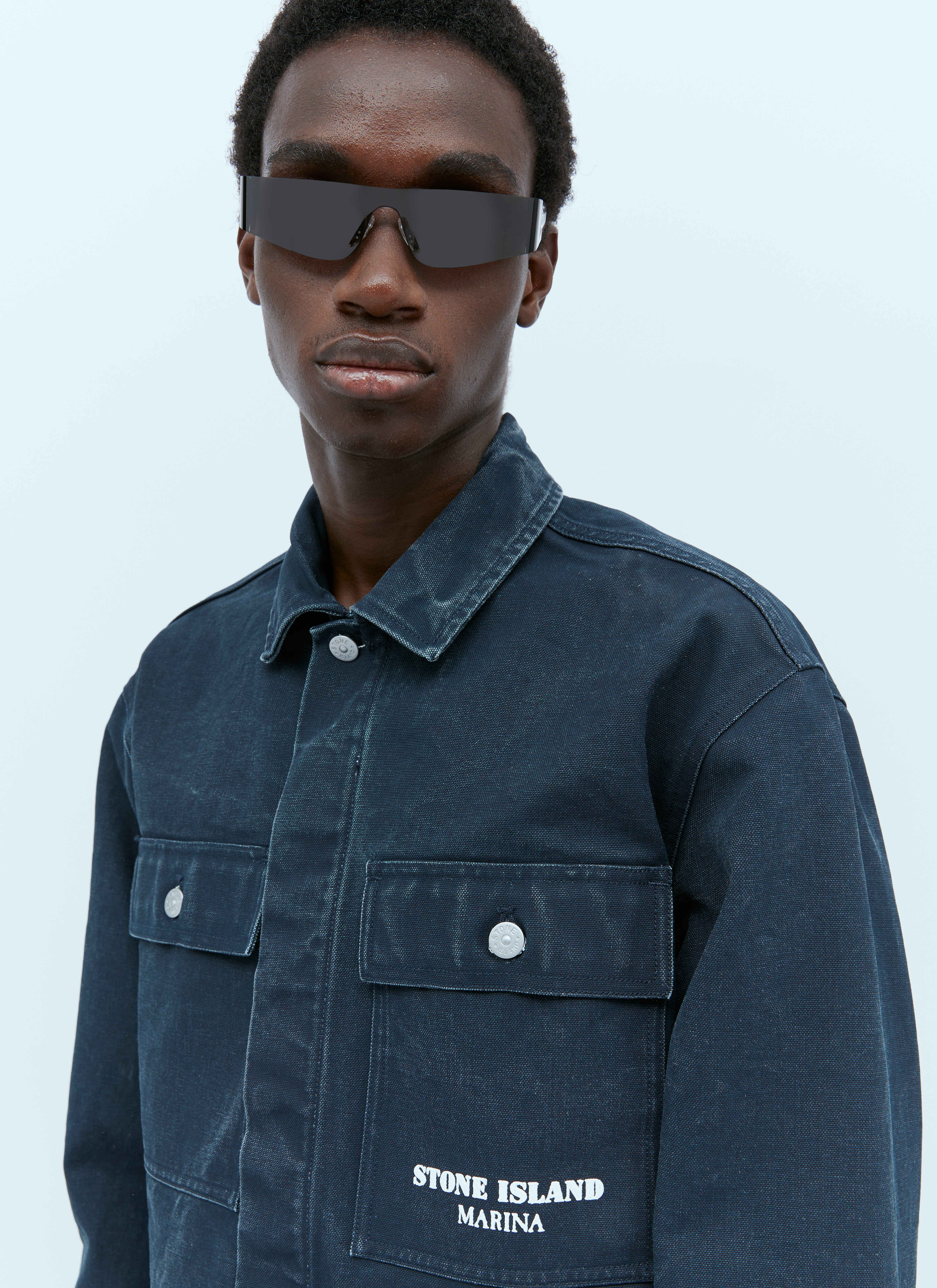 Stone Island Men's' Marina Overshirt in Navy | LN-CC®