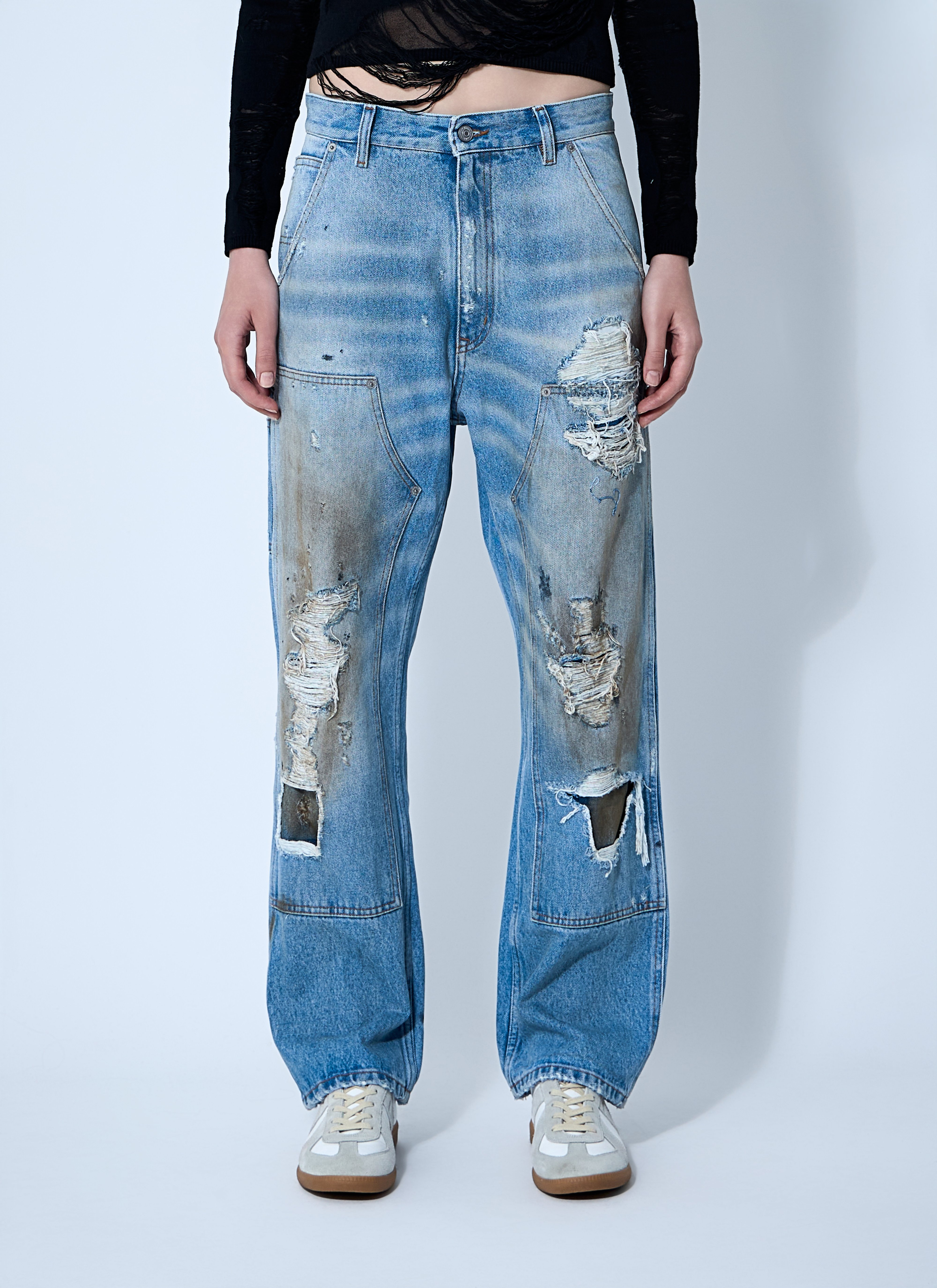 デニム・ジーパン MM6 MAISON MARGIELA Women Denim Pants S62LB0176S30589981 BLU Mm6 Maison Margiela Outlet: Jeans woman - Blue | Mm6 Maison