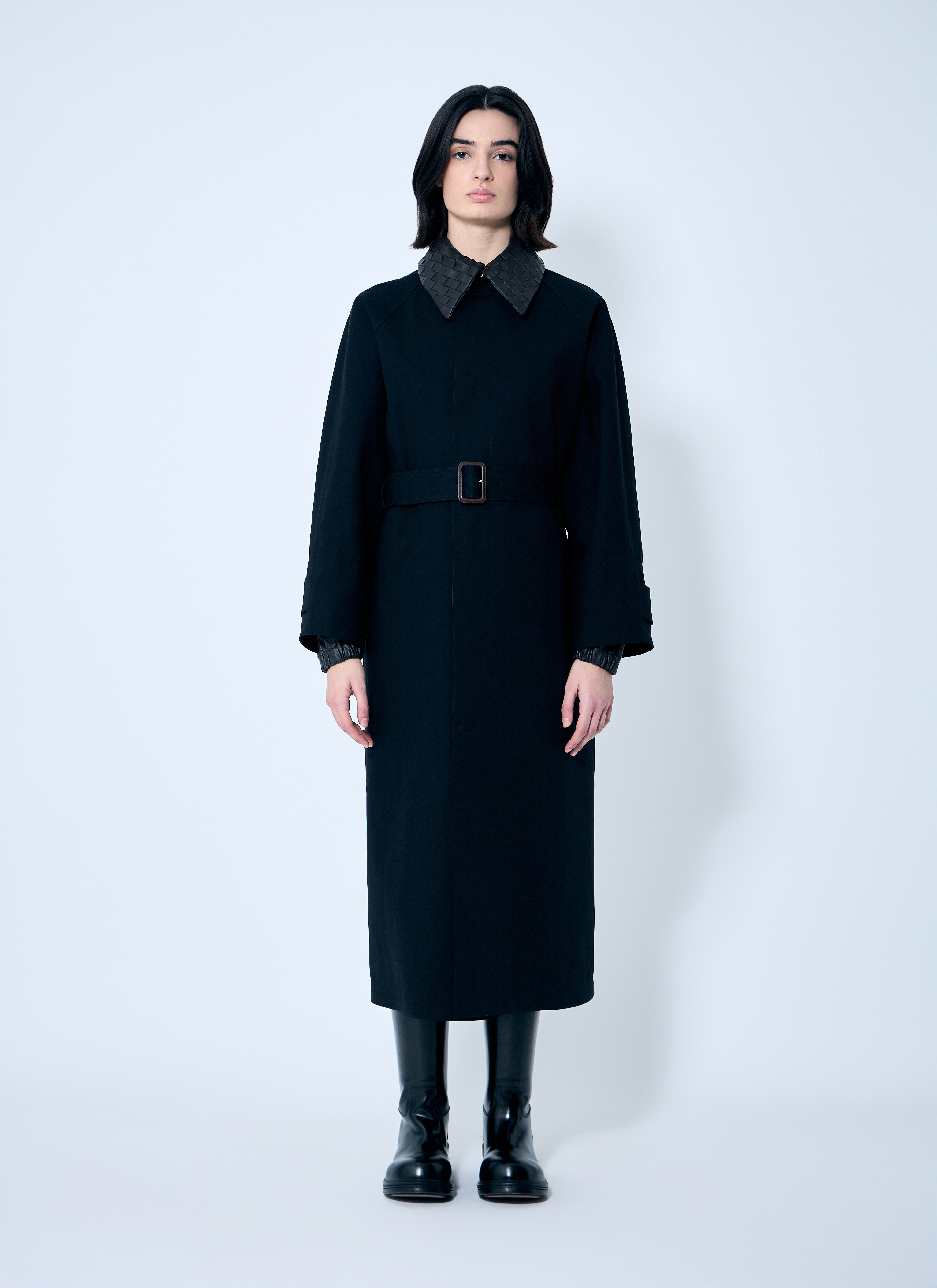 BOTTEGA VENETA ダニエルリー トレンチコート 20SS 黒 48 Bottega Veneta Women's' Cotton Trench Coat in Black | LN-CC®