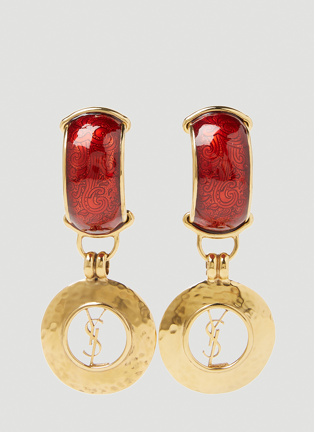 Clip On Logo Plaque Earrings