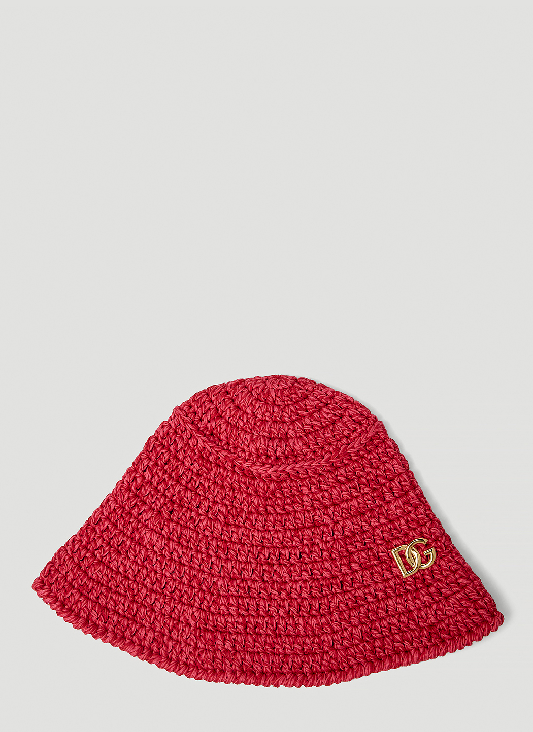 Dolce&Gabbana Logo Plaque Woven Bucket Hat