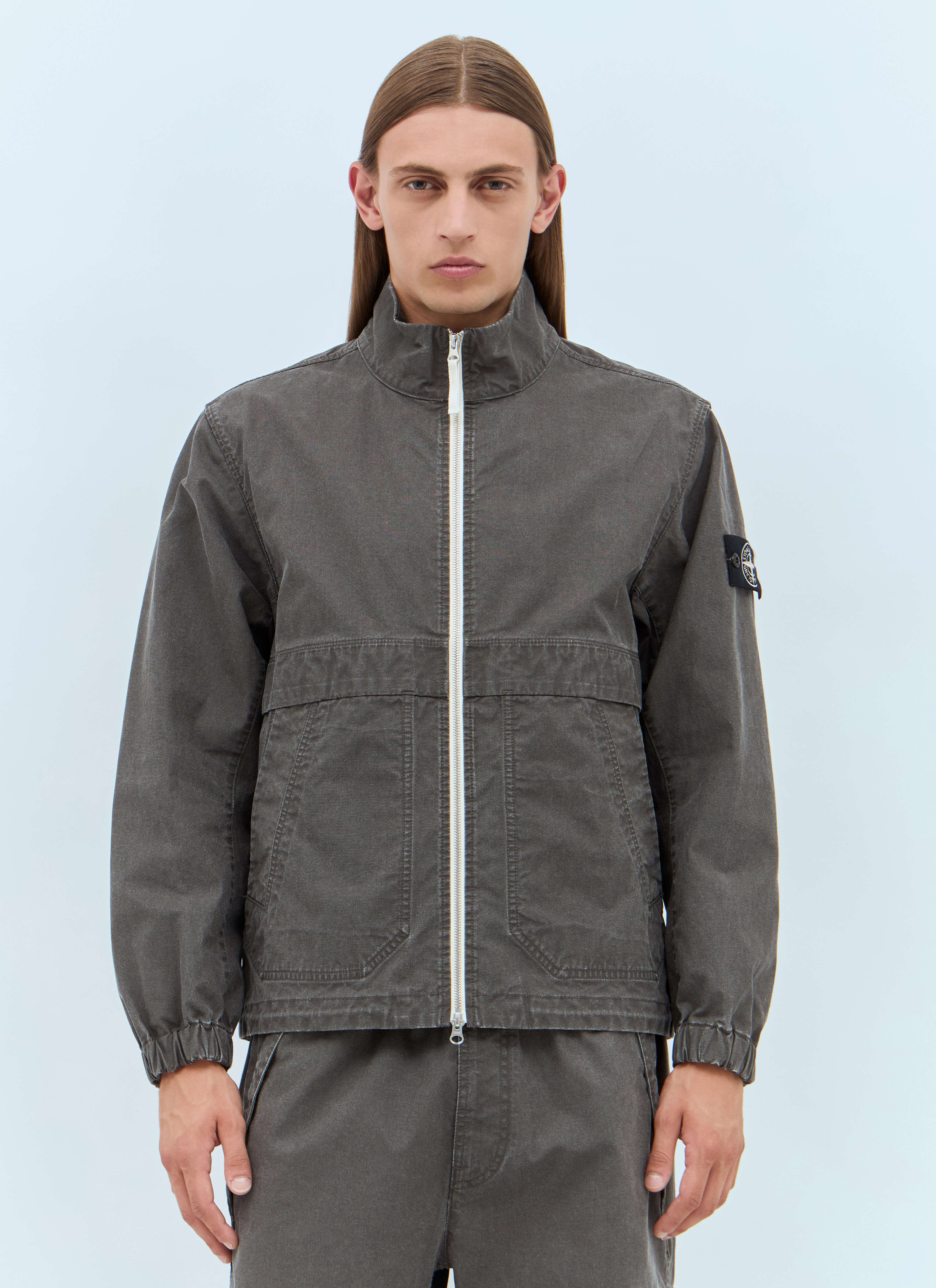 Stone Island Men's' Panel Construction Jacket in Grey | LN-CC®
