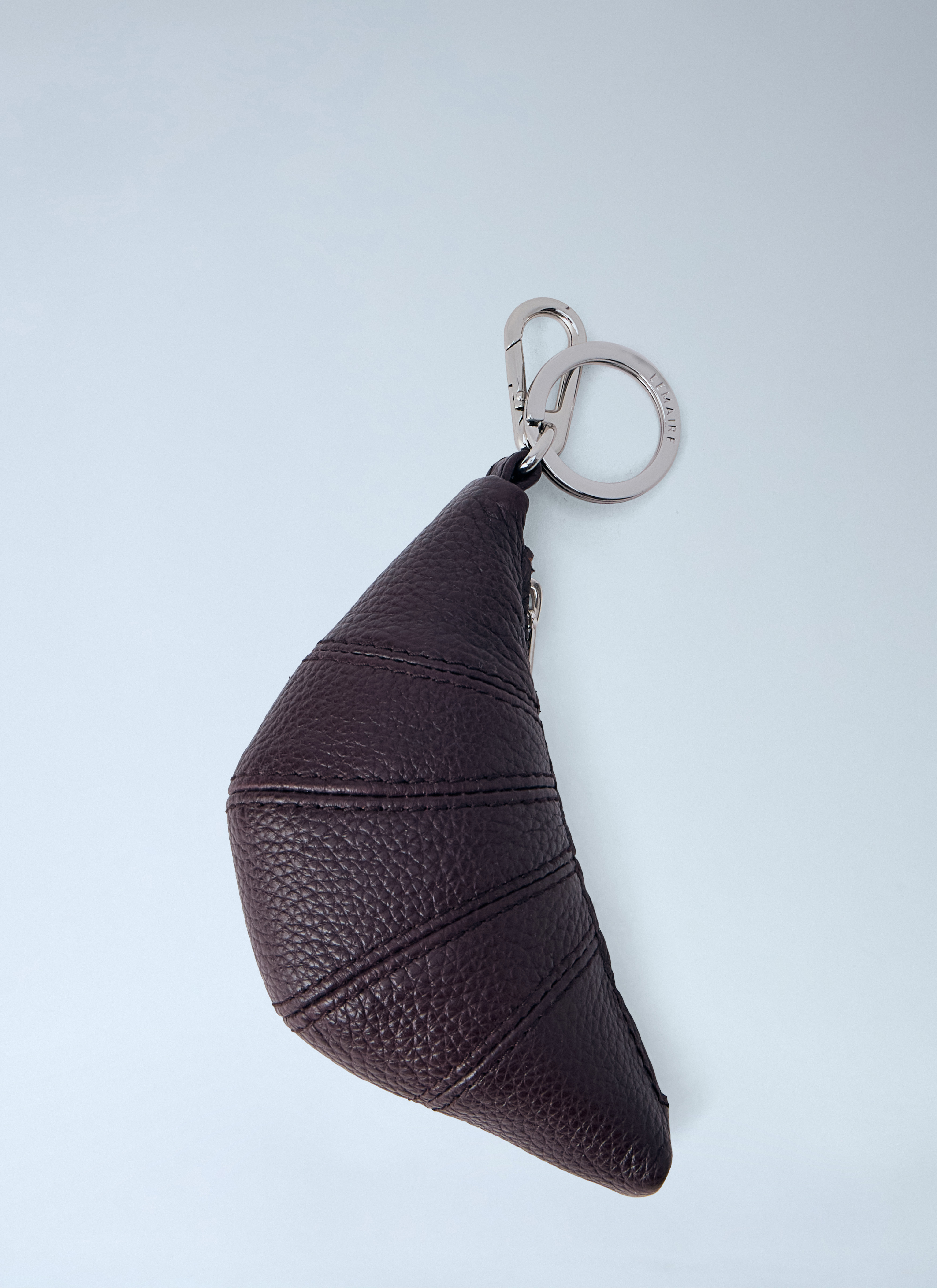 Lemaire Women's' Mini Croissant Keyring in Burgundy | LN-CC®
