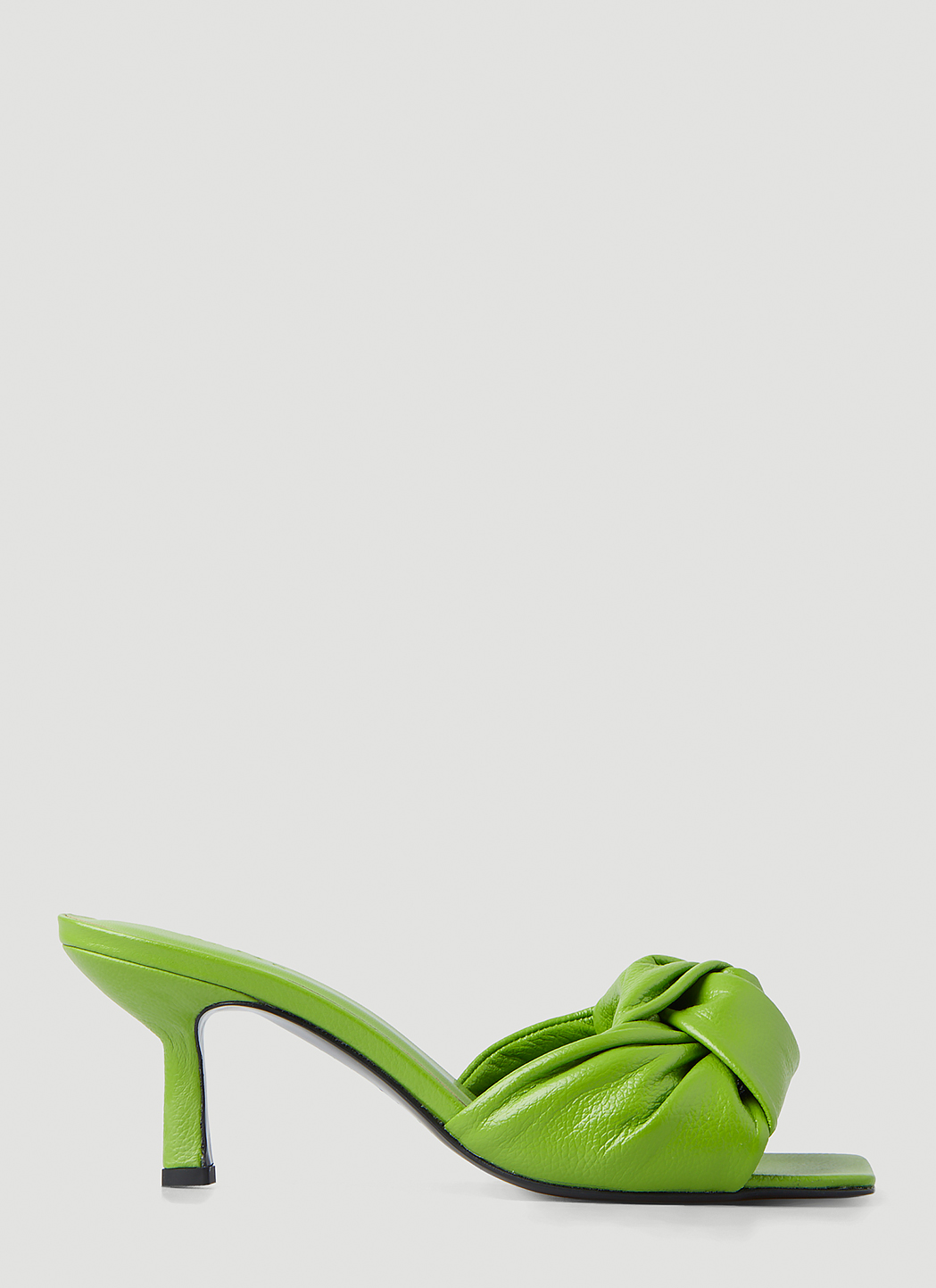 【PORTERNA】Mave line mid-heel mules BY FAR Lana Mid Heel Mules in Green | LN-CC