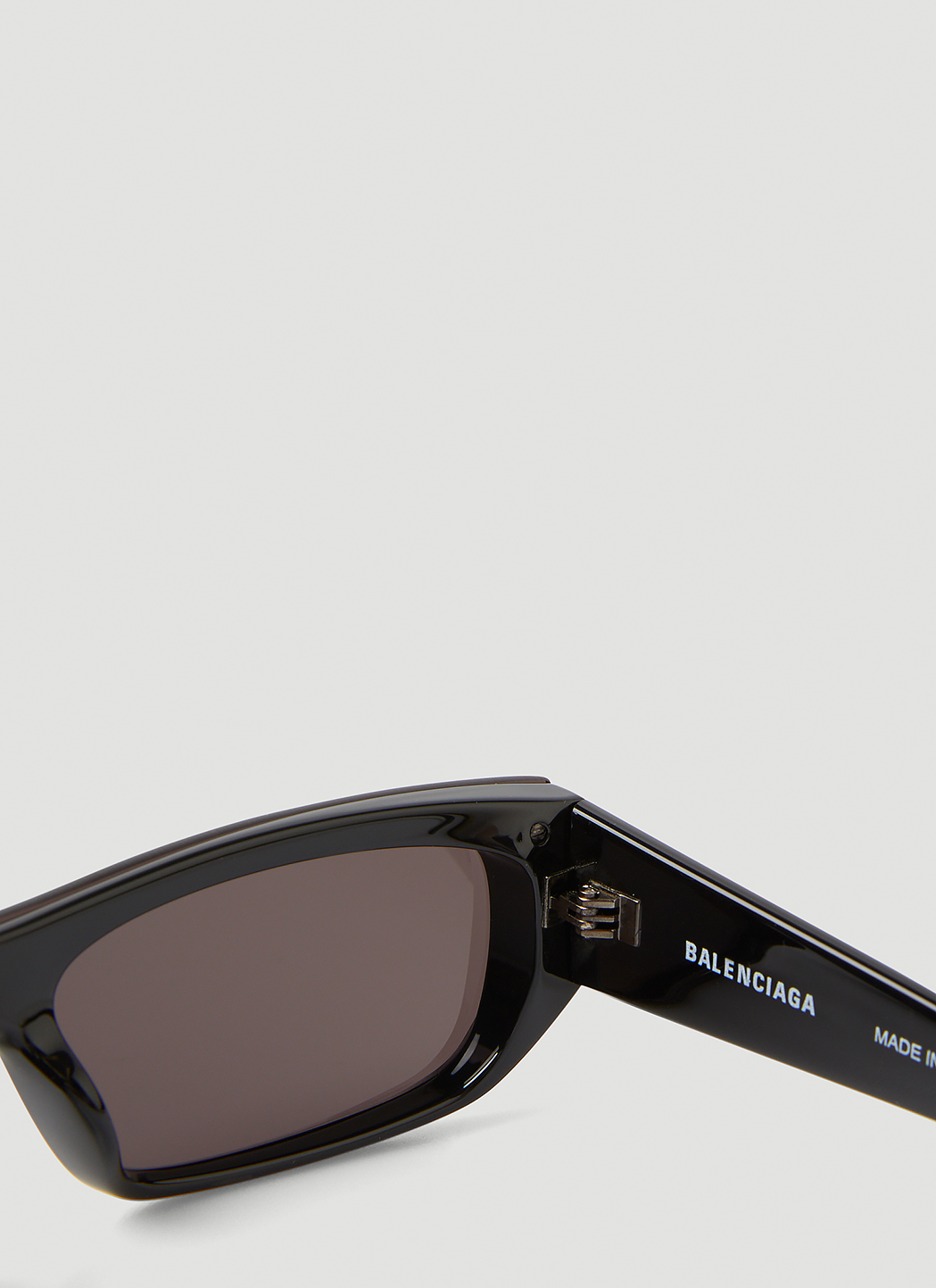 Balenciaga Unisex Shield Rectangular Sunglasses in Black | LN-CC