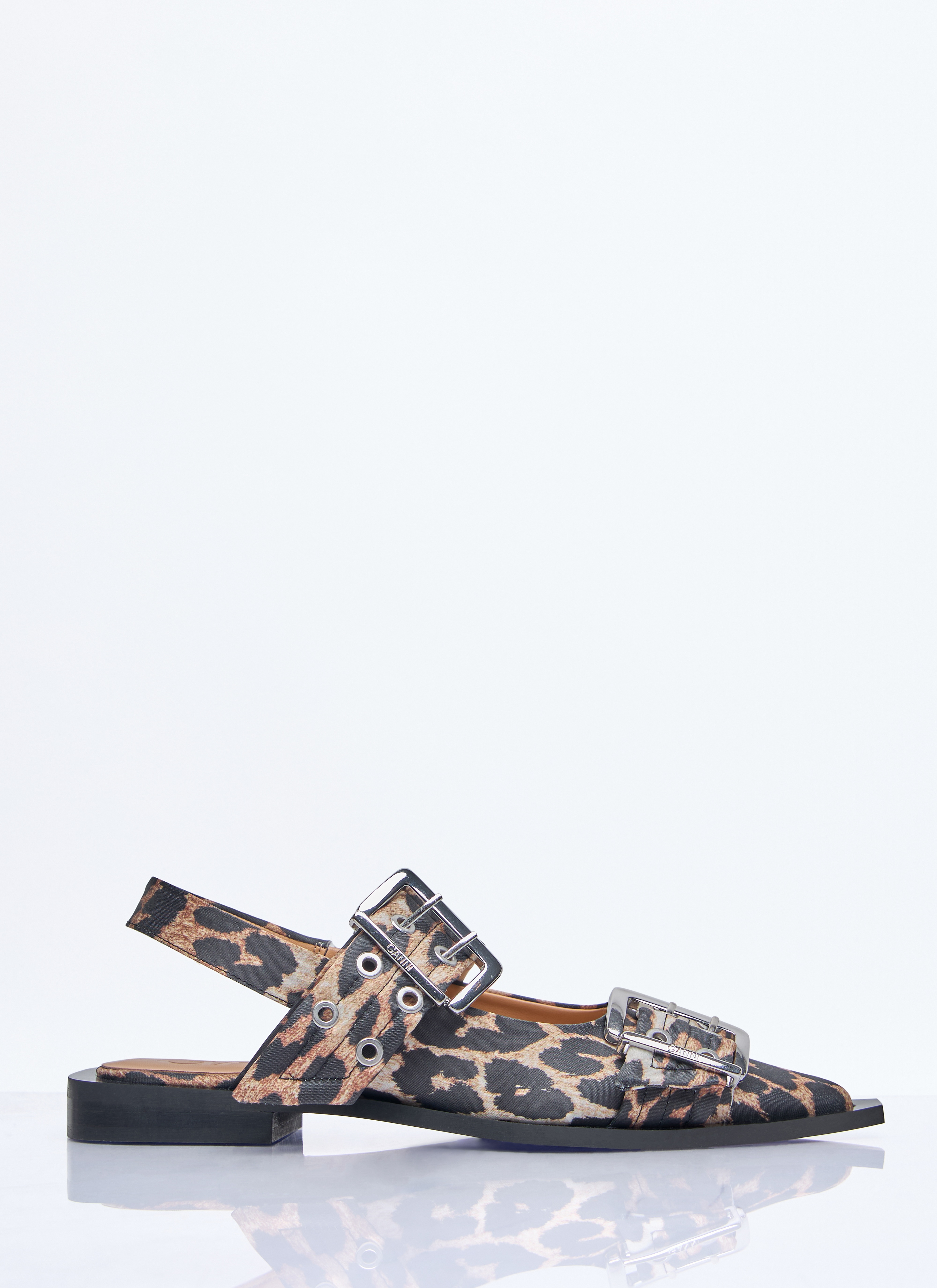 Ganni GANNI Feminine Buckle Ballerina Flats