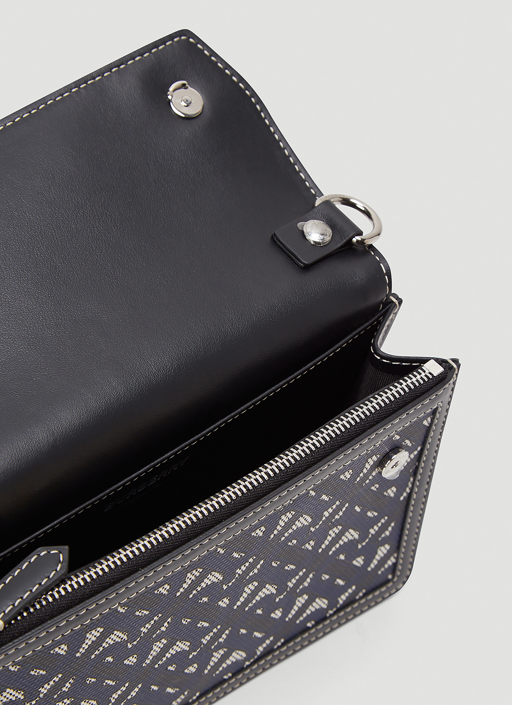 Burberry Men's TB Monogram Crossbody Bag in Black LNCC