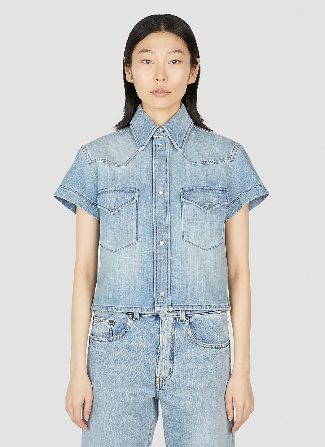 Denim Short Sleeve Shirt