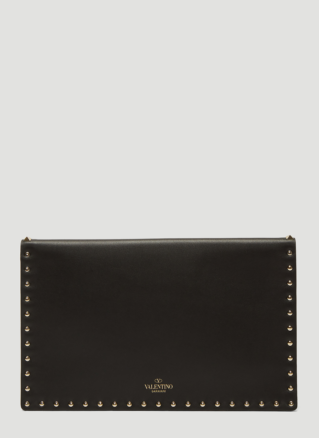 valentino black envelope clutch