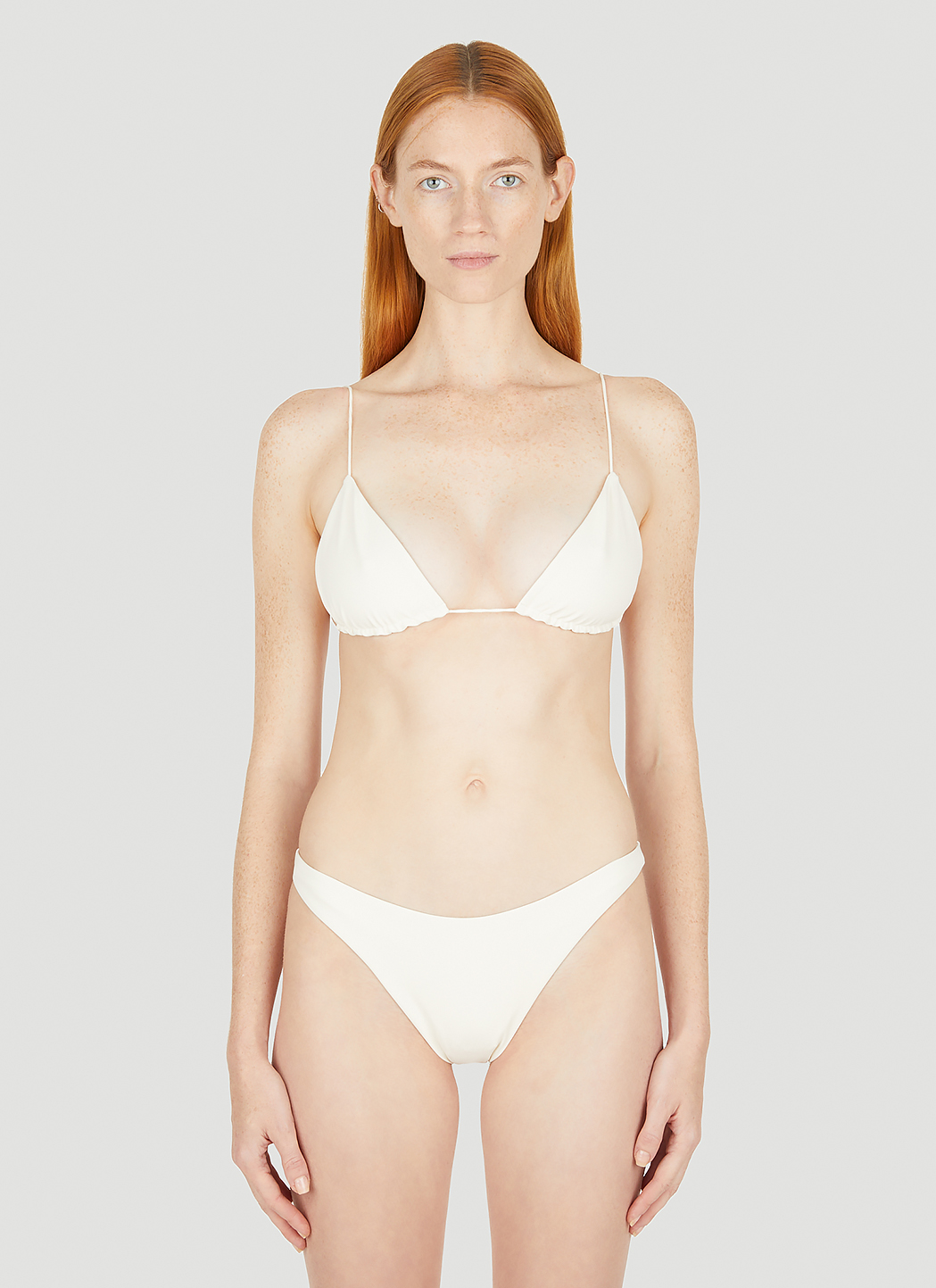 Fine Strap Triangle Bikini Top