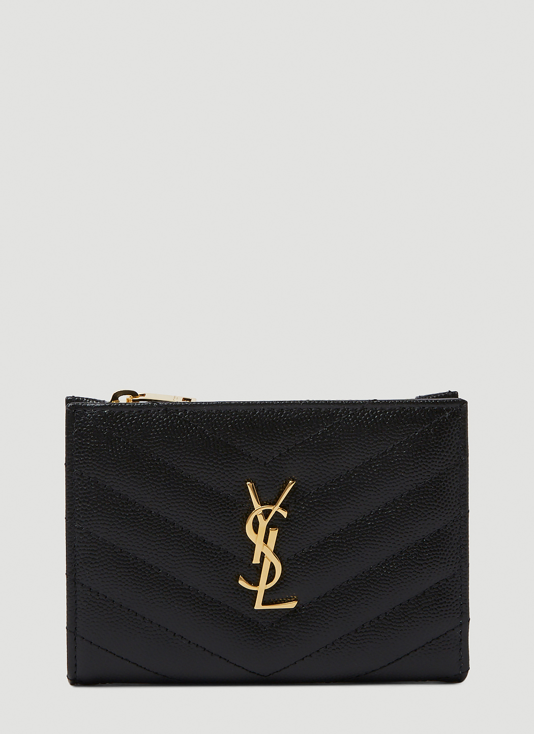 Quilted Logo Plaque Wallet