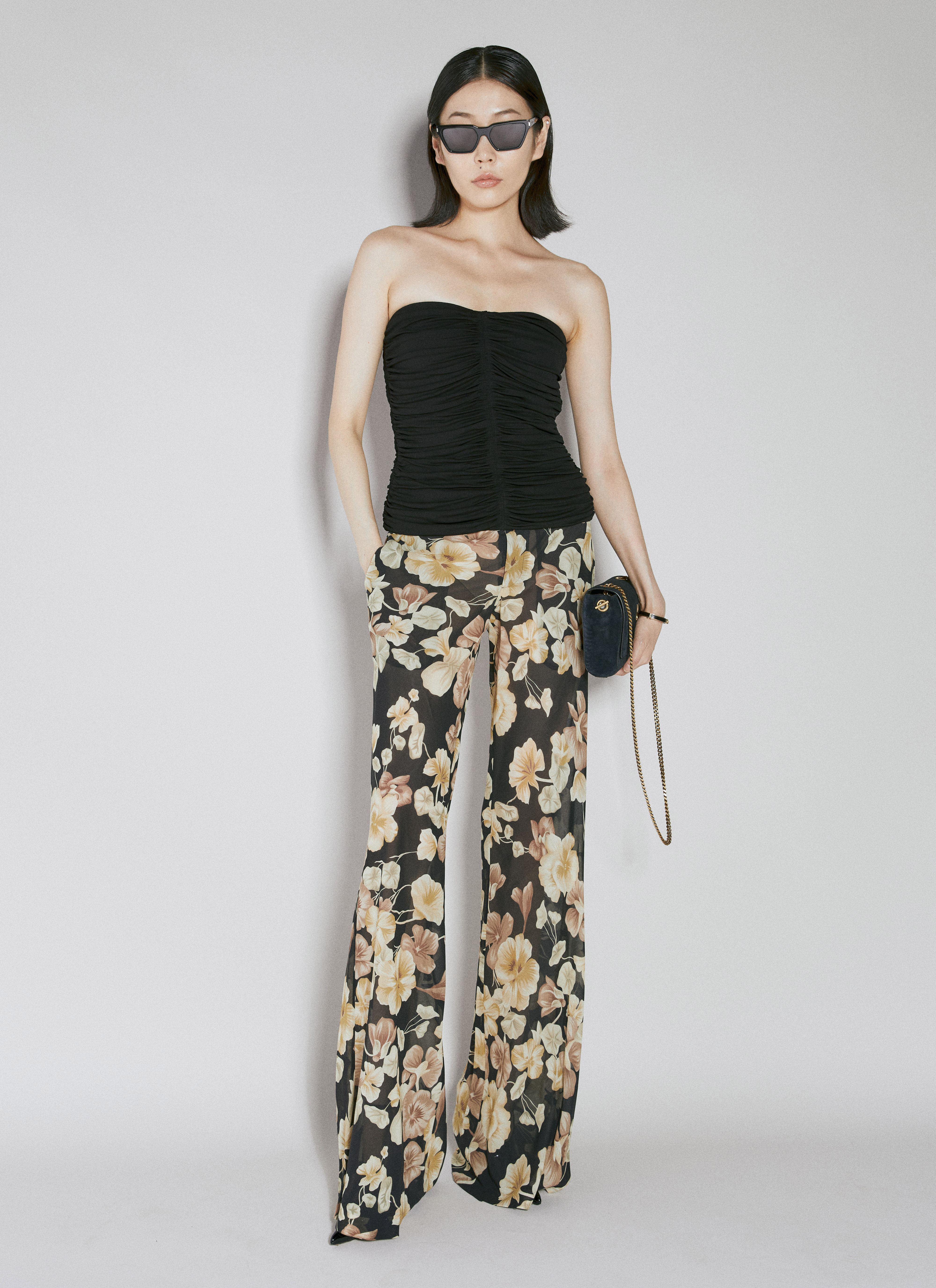 パンツ SHEER FLOWERBASE PRINT PANTS ZW COLLECTION FLORAL PUFF PANTS - Printed | ZARA United States