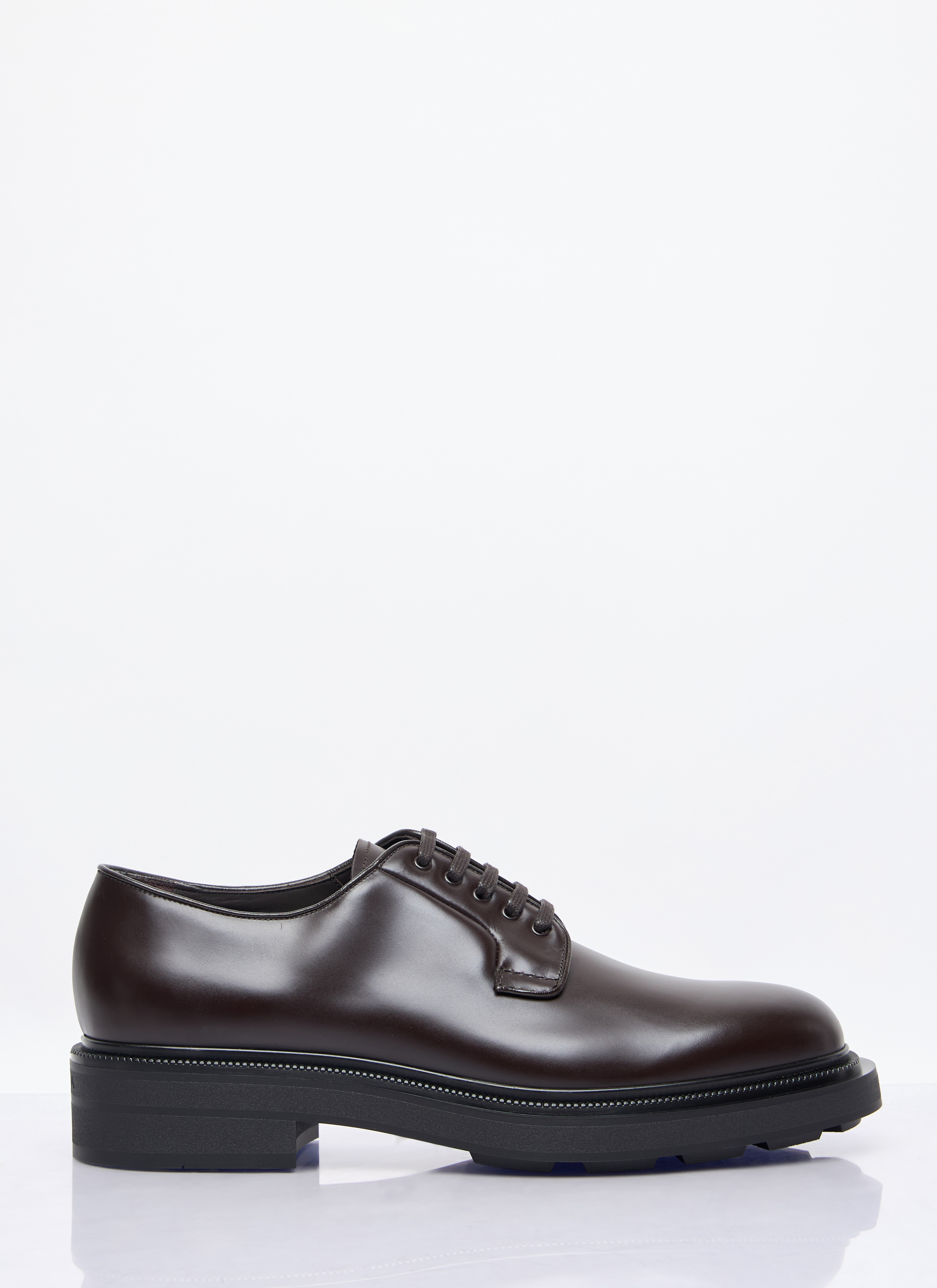 Prada Men's' Leather Lace-Up Shoes in Brown | LN-CC®