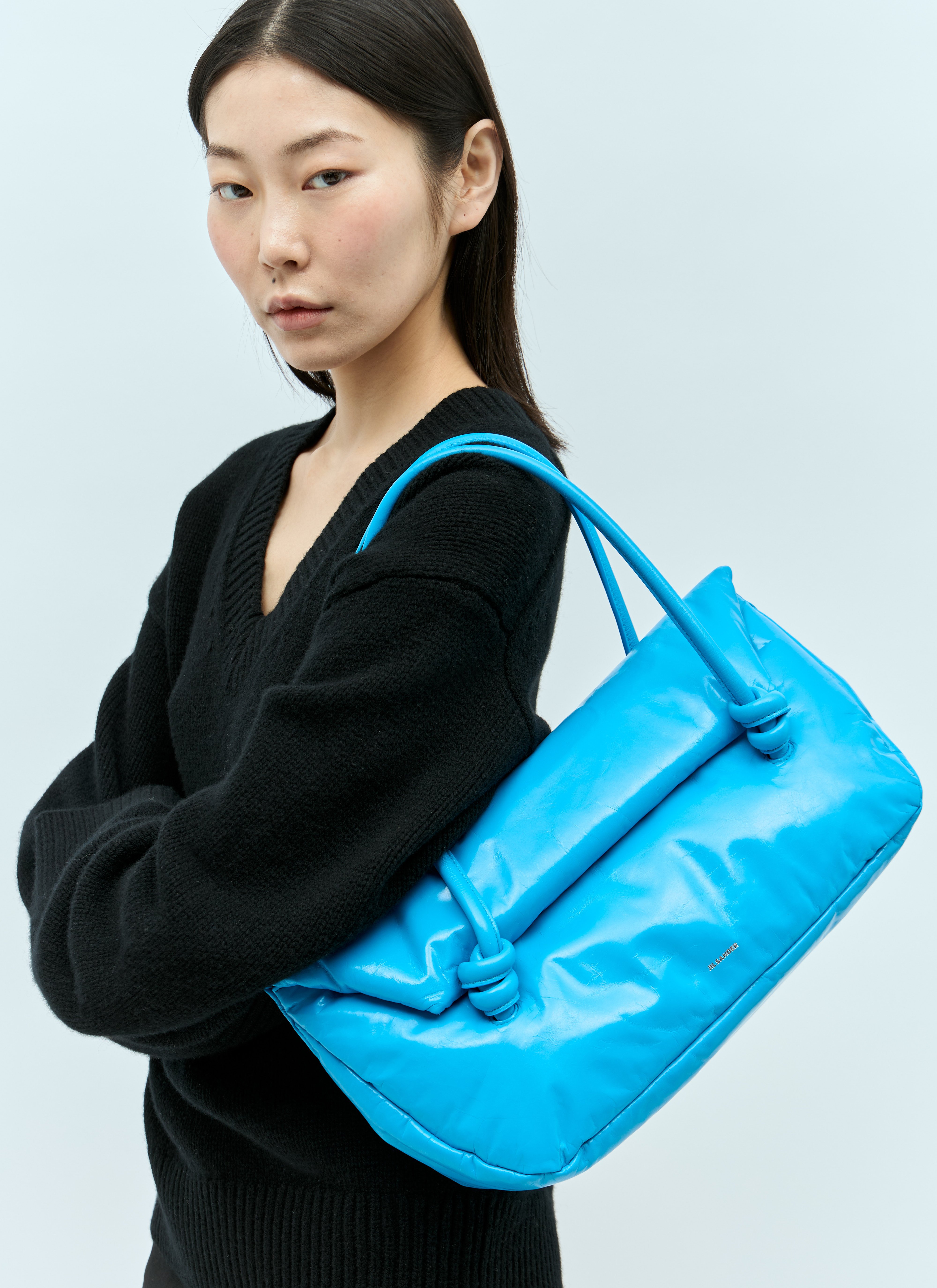 Jil Sander Women's' Knot Shoulder Bag in Blue | LN-CC®
